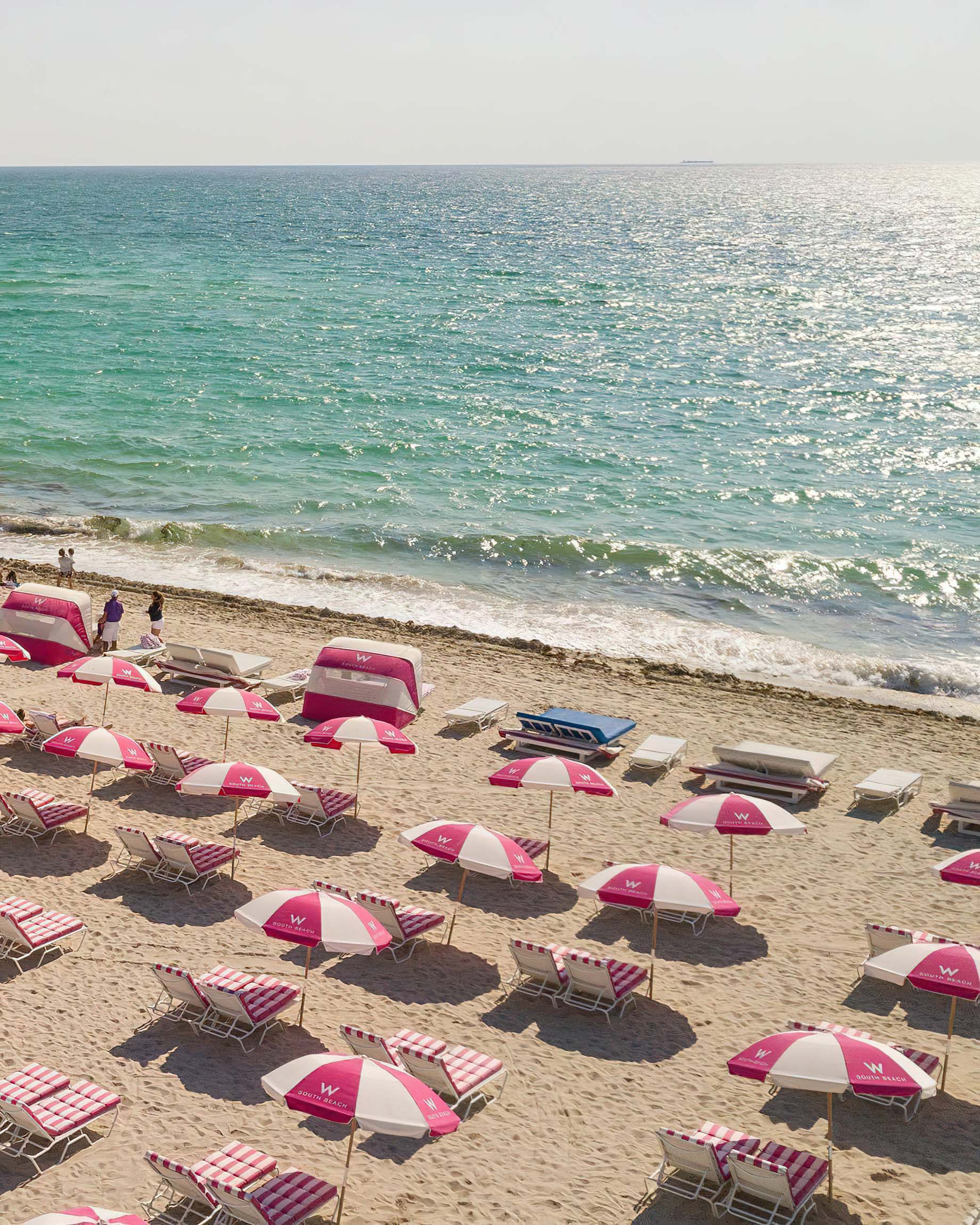W South Beach Hotel – Miami Beach, FL, USA – SAND Beach Oceanfront Aerial