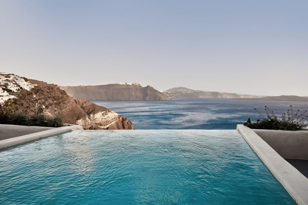 Mystique Hotel Santorini – Oia, Santorini Island, Greece - Holistic Villa Infinity Pool Ocean View
