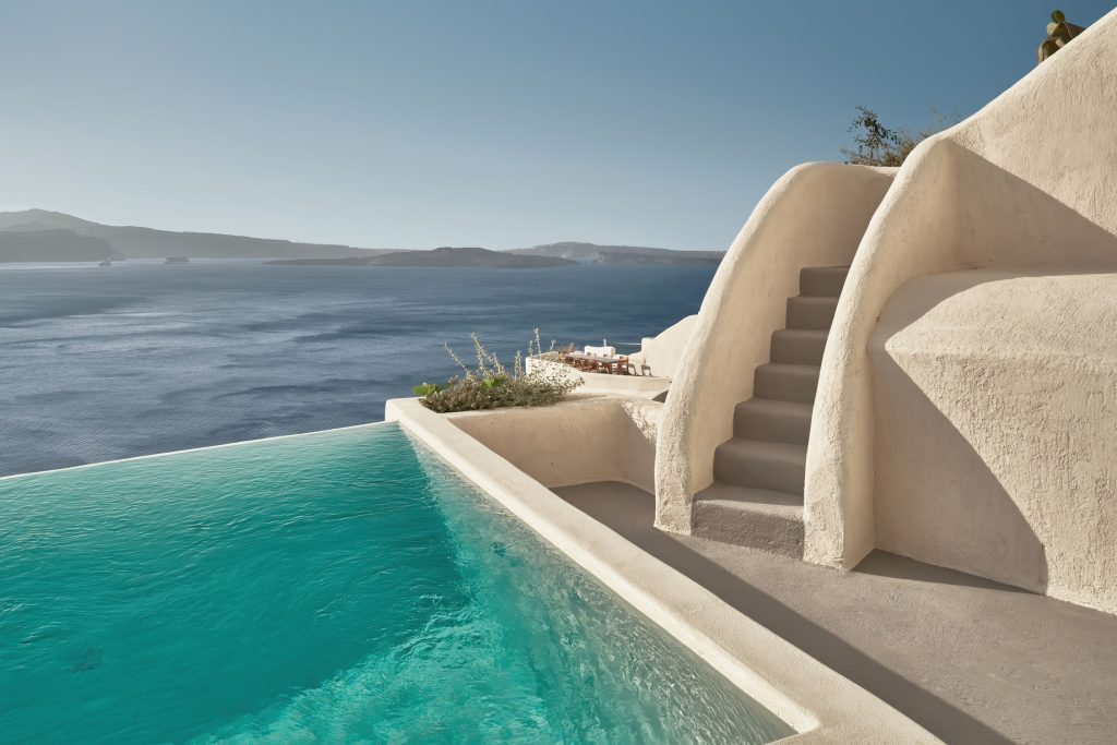 Mystique Hotel Santorini – Oia, Santorini Island, Greece - Holistic Villa Infinity Pool View