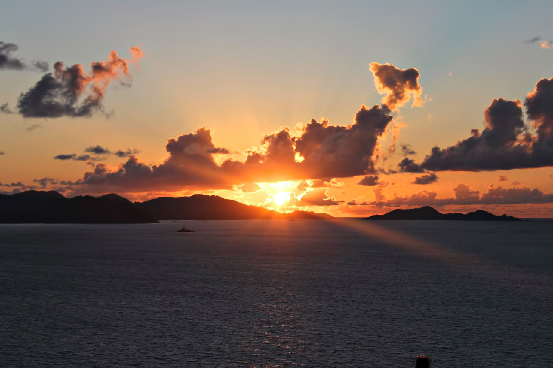 Six Senses Zil Pasyon Resort – Felicite Island, Seychelles – Sunset Island View