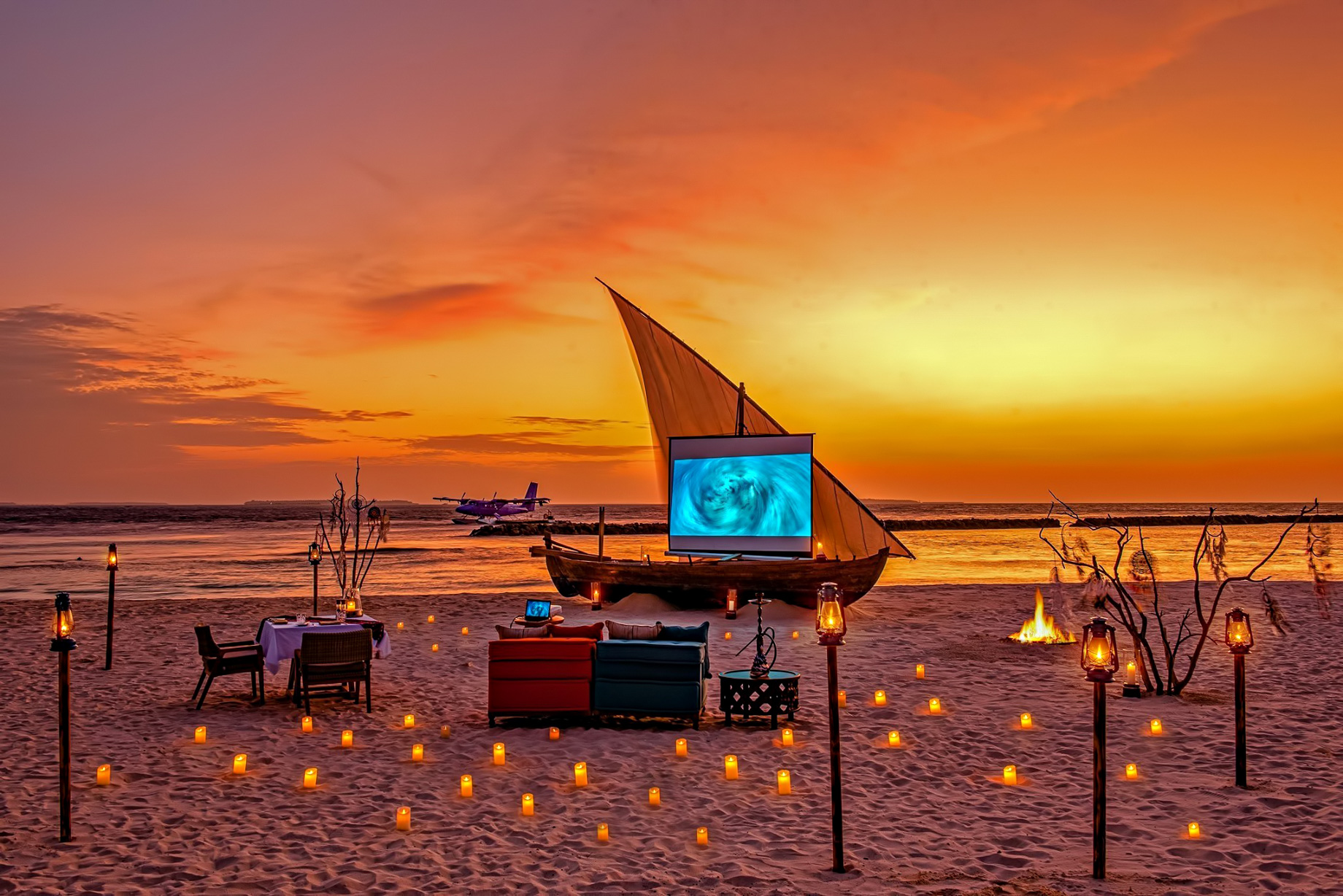 The Nautilus Maldives Resort – Thiladhoo Island, Maldives – Beach Movie Night