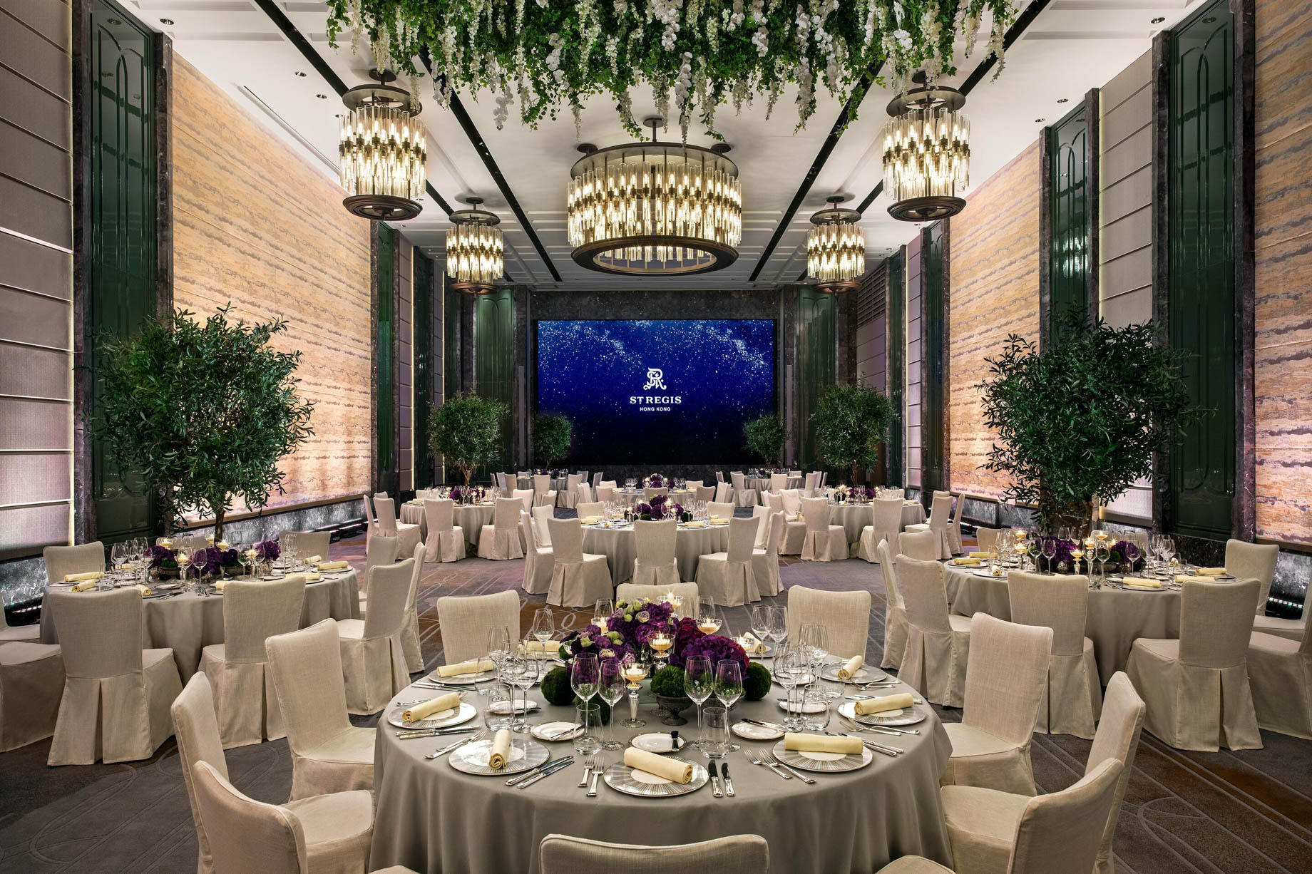 The St. Regis Hong Kong Hotel – Wan Chai, Hong Kong – Astor Ballroom Wedding Banquet Tables