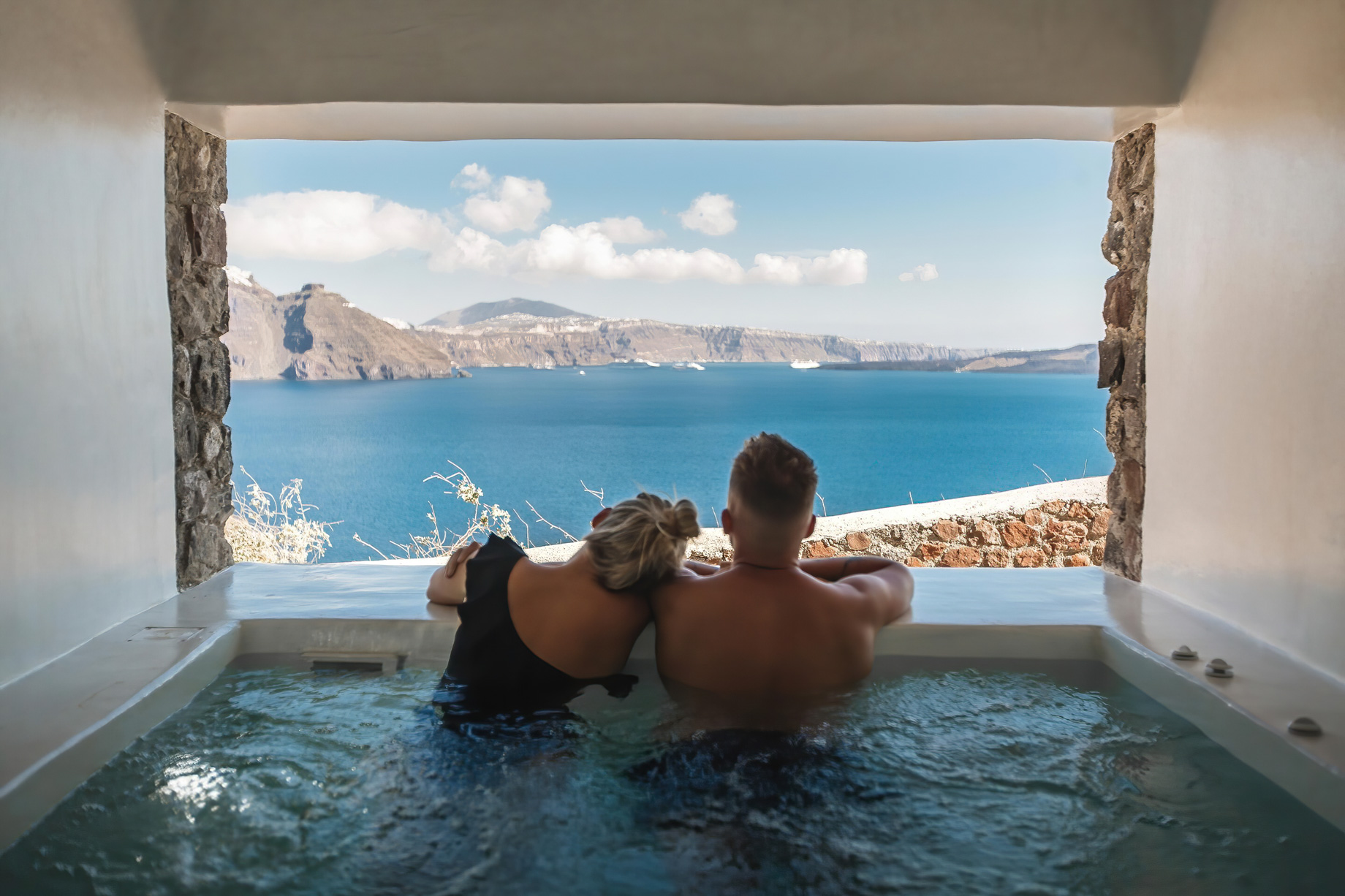 Mystique Hotel Santorini – Oia, Santorini Island, Greece - Clifftop Ocean View Villa Private Jacuzzi