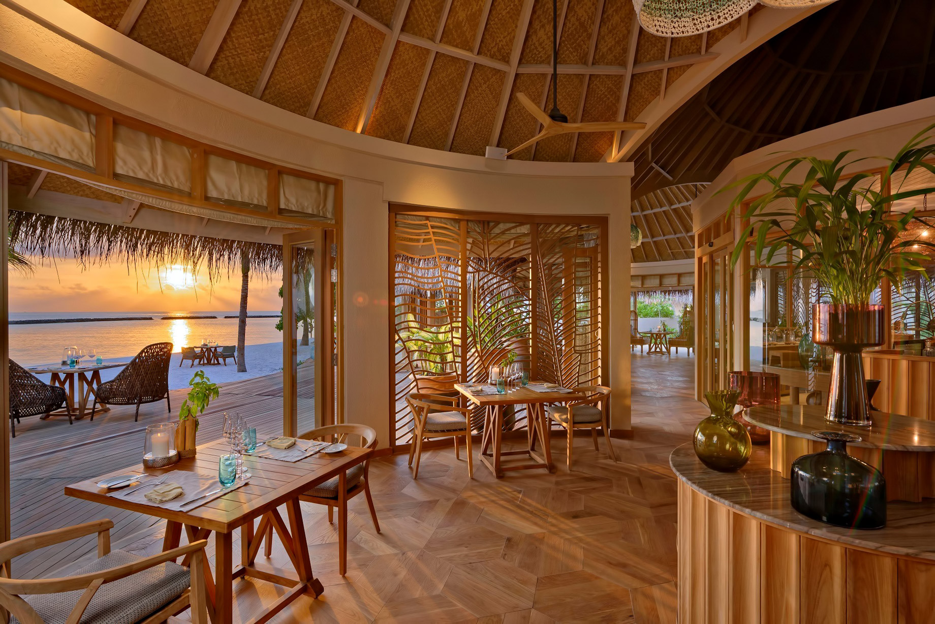 The Nautilus Maldives Resort – Thiladhoo Island, Maldives – Restaurant Sunset