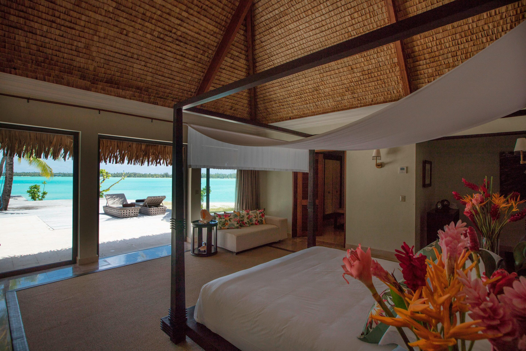 The St. Regis Bora Bora Resort – Bora Bora, French Polynesia – The Royal Estate Villa Master Bedroom Interior