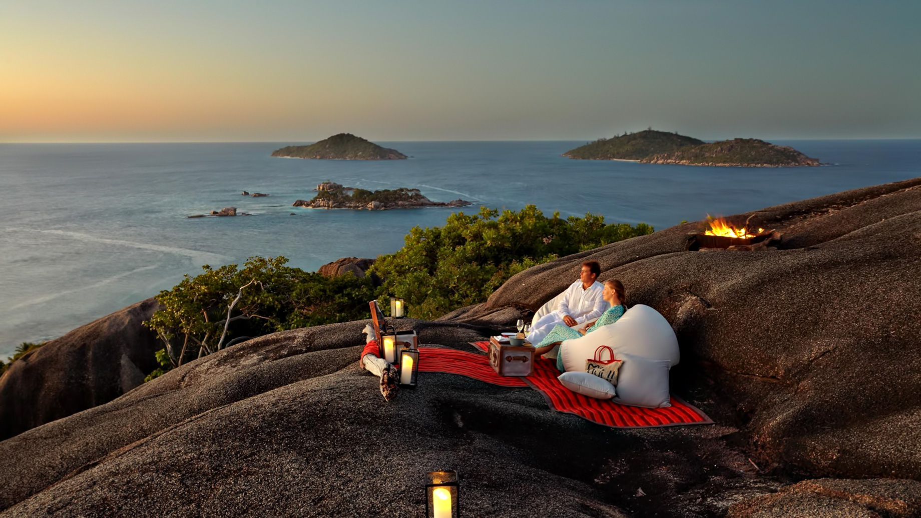 Six Senses Zil Pasyon Resort – Felicite Island, Seychelles – Sunset Cocktails on Hilltop