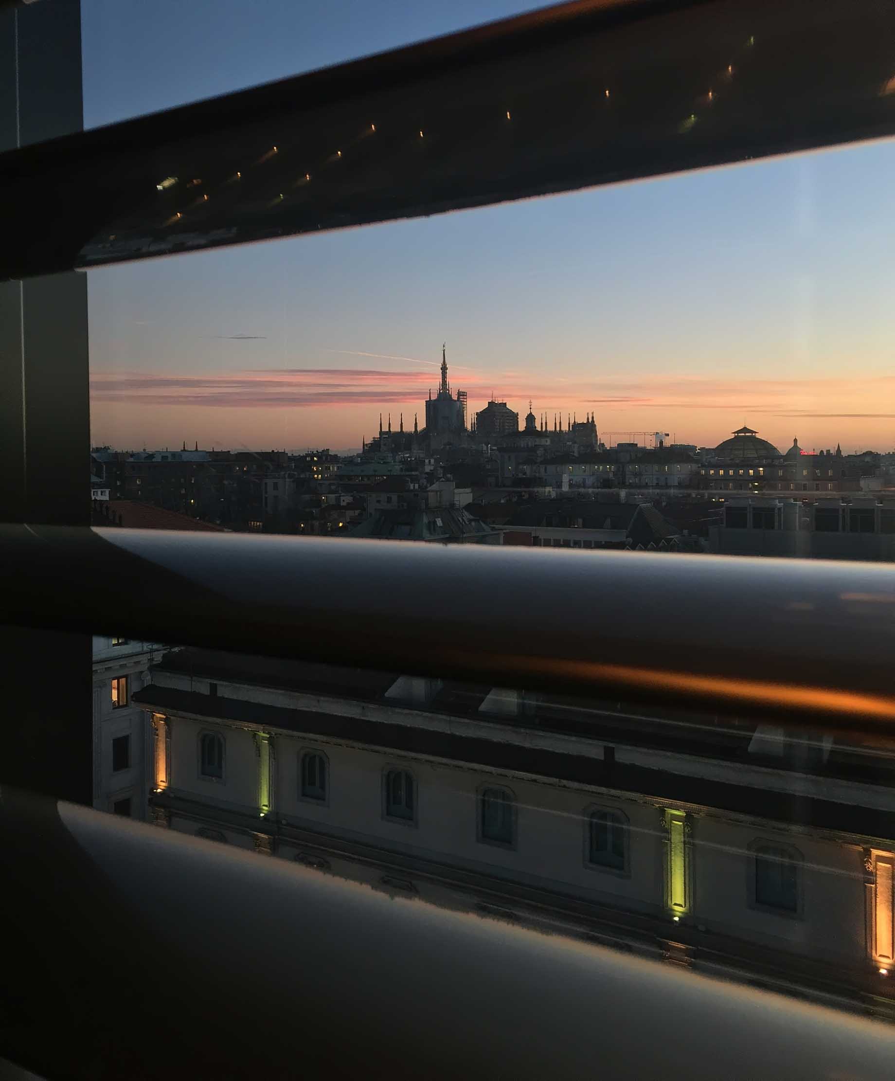 150 – Armani Hotel Milano – Milan, Italy – Milan Cathedral Dusk Window View