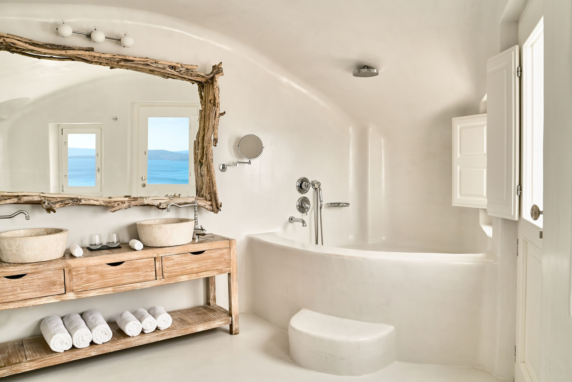 Mystique Hotel Santorini – Oia, Santorini Island, Greece – All2Senses Suite Bathroom