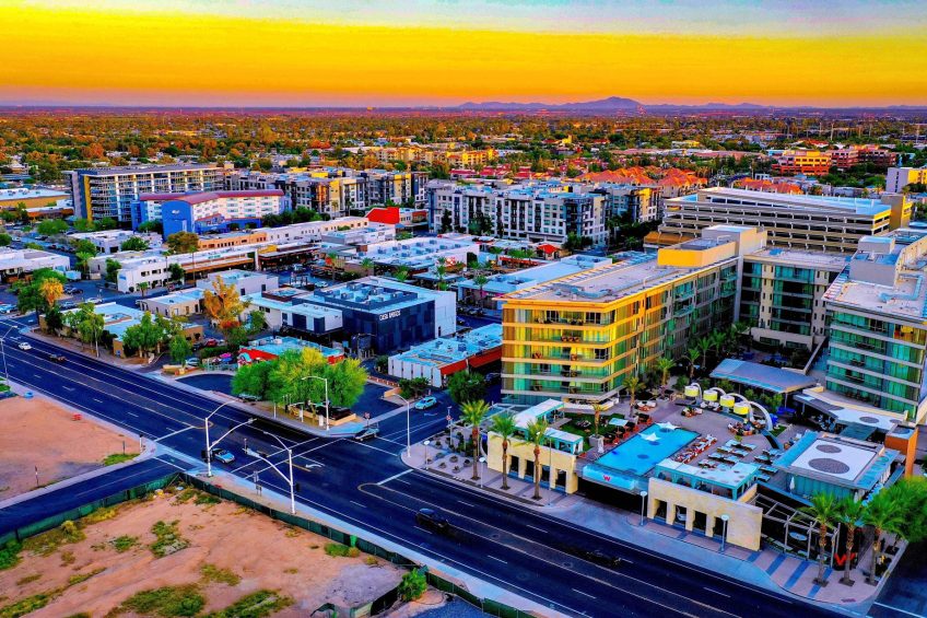 W Scottsdale Hotel - Scottsdale, AZ, USA - Hotel Exterior Aerial