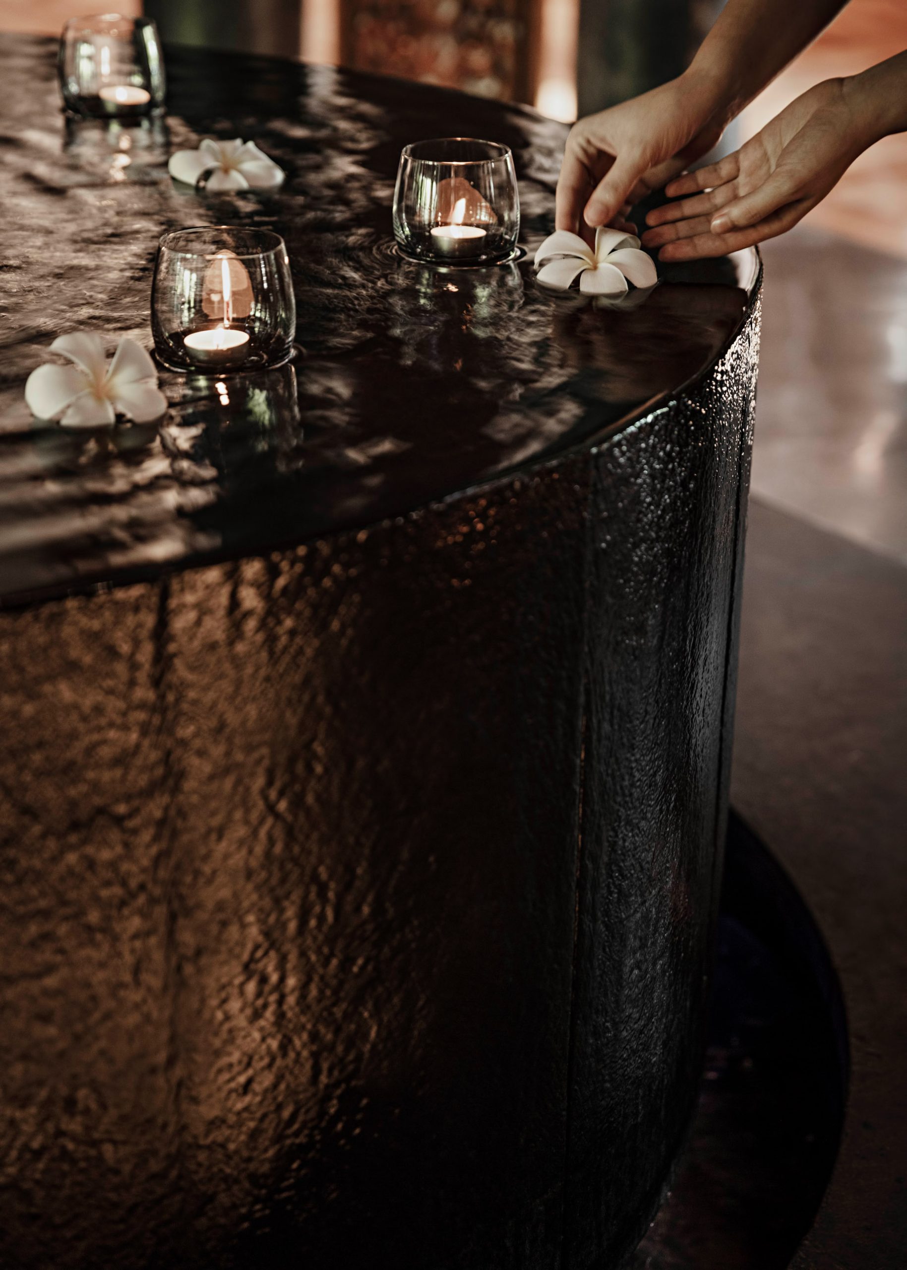 One&Only Reethi Rah Resort – North Male Atoll, Maldives – Spa Reception Fountain