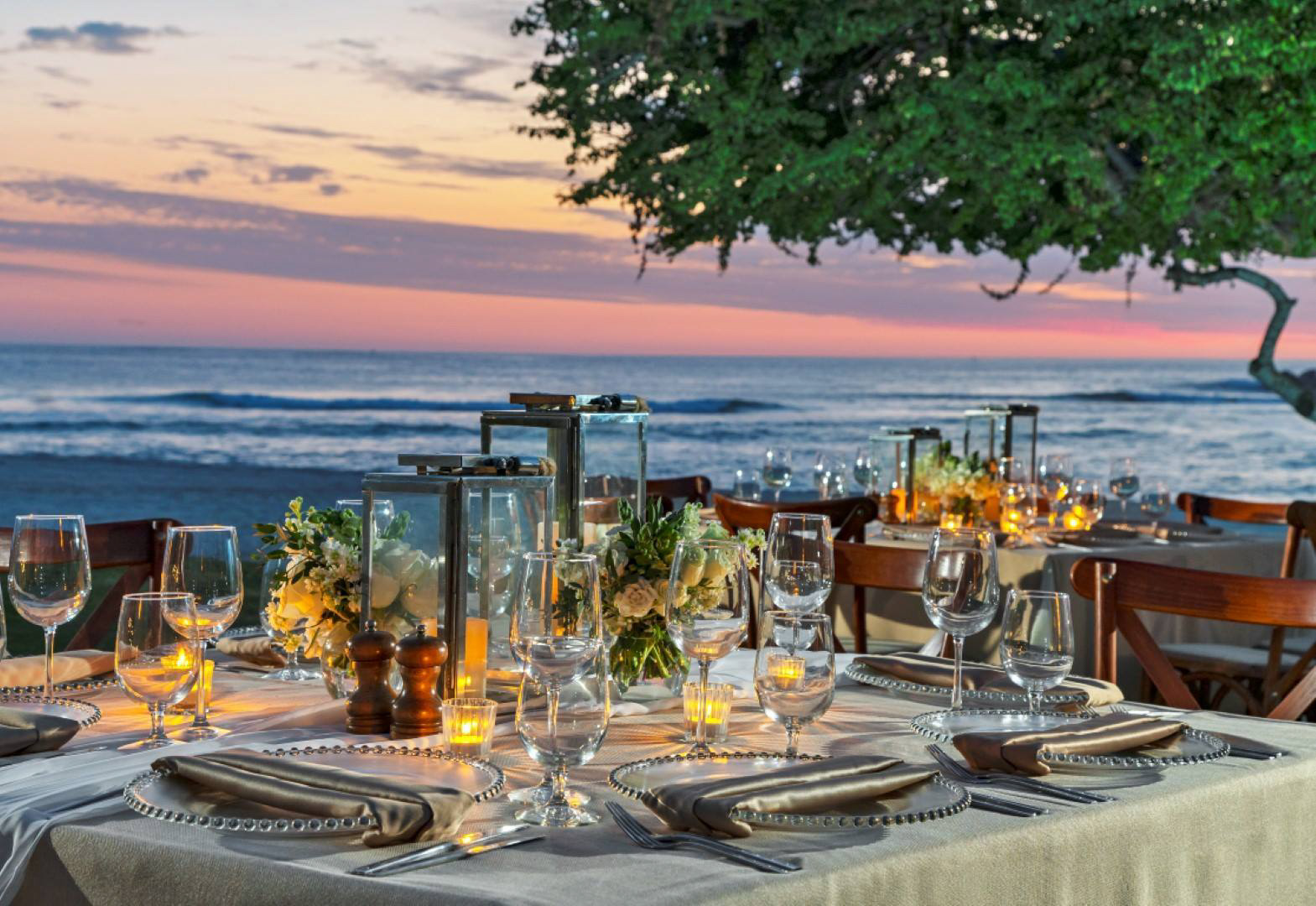 The St. Regis Punta Mita Resort - Nayarit, Mexico - Beachfront Dining at Sunset