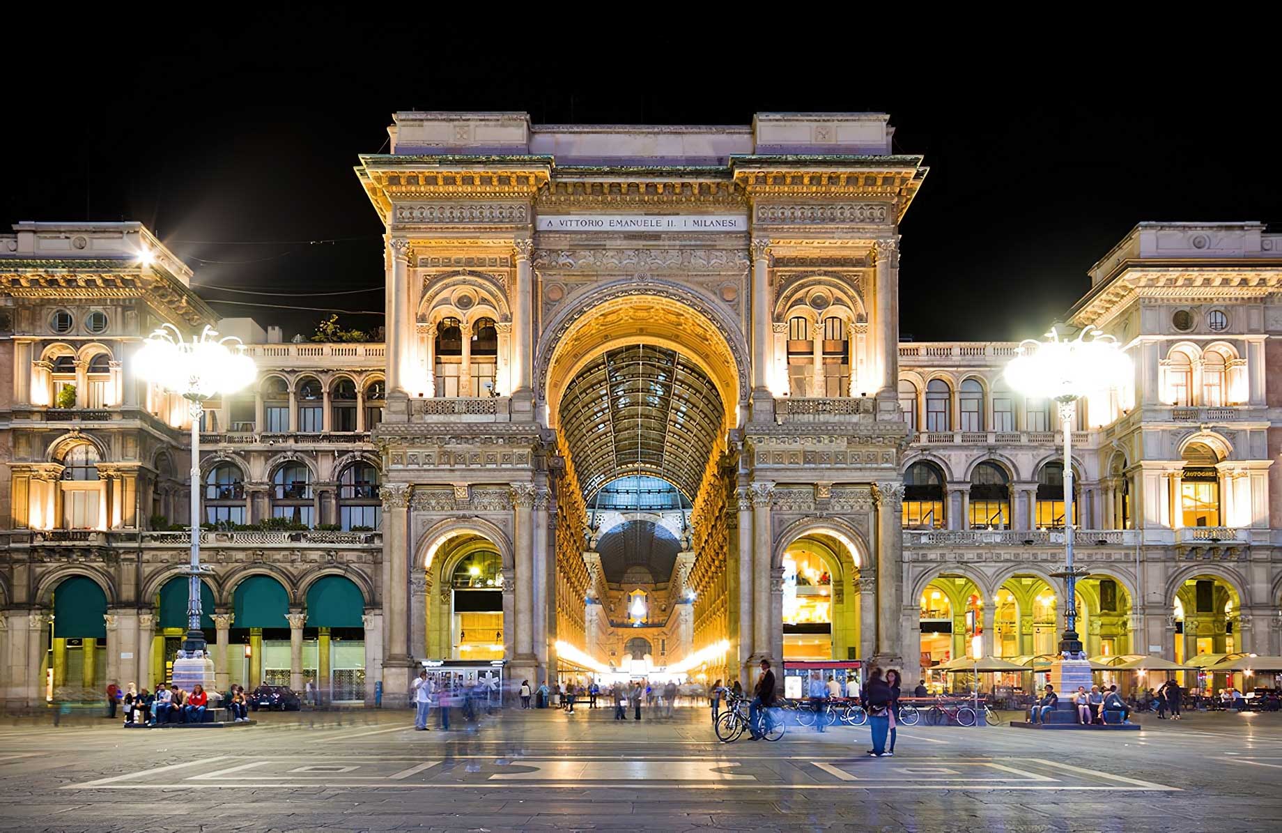 152 – Armani Hotel Milano – Milan, Italy – Exterior of Galleria Vittorio Emanuele II at Night