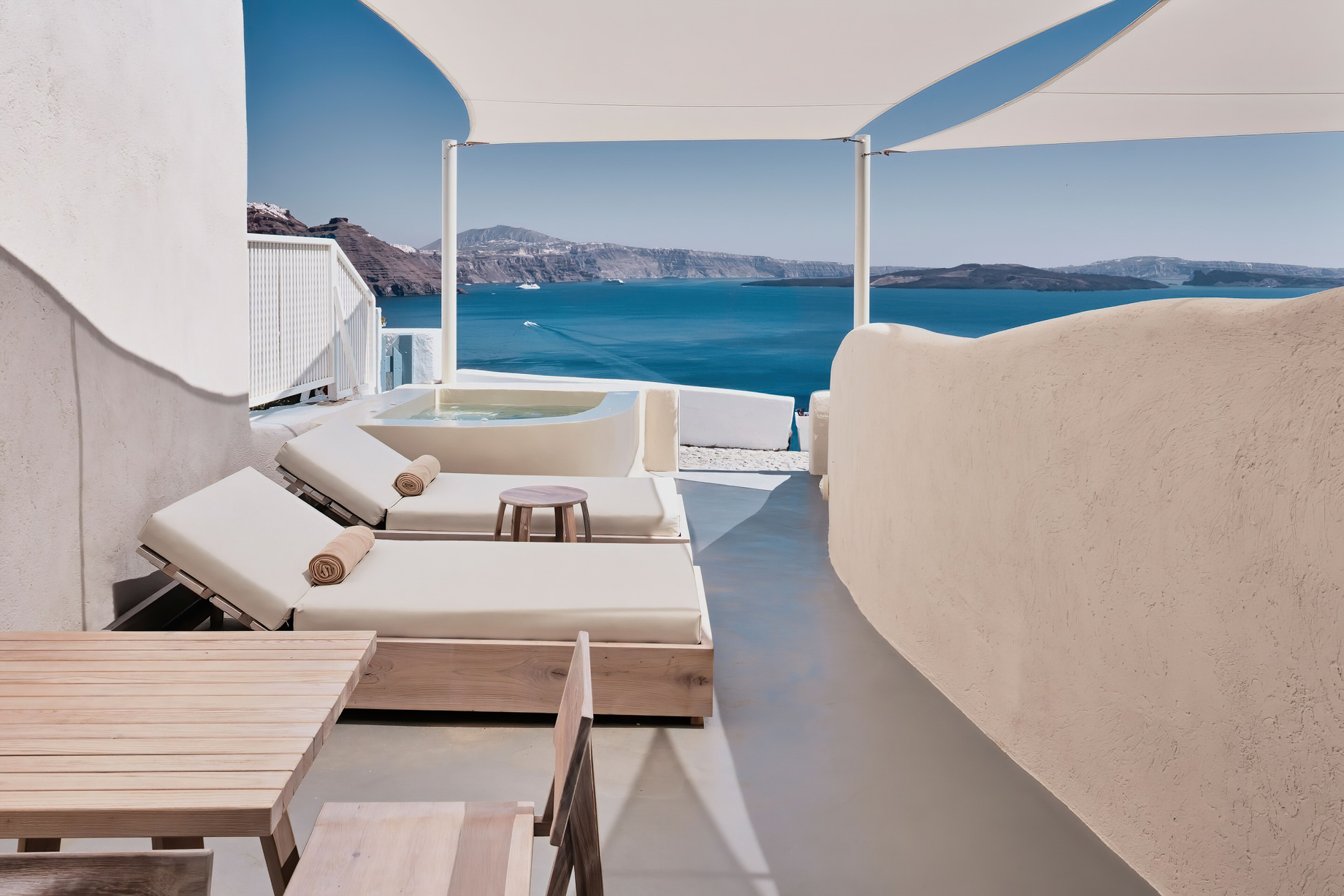 Mystique Hotel Santorini – Oia, Santorini Island, Greece – Wet Allure Suite Private Ocean View Deck
