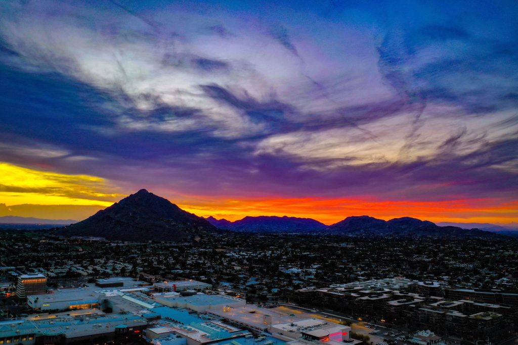 W Scottsdale Hotel - Scottsdale, AZ, USA - Camelback Mountain Sunset