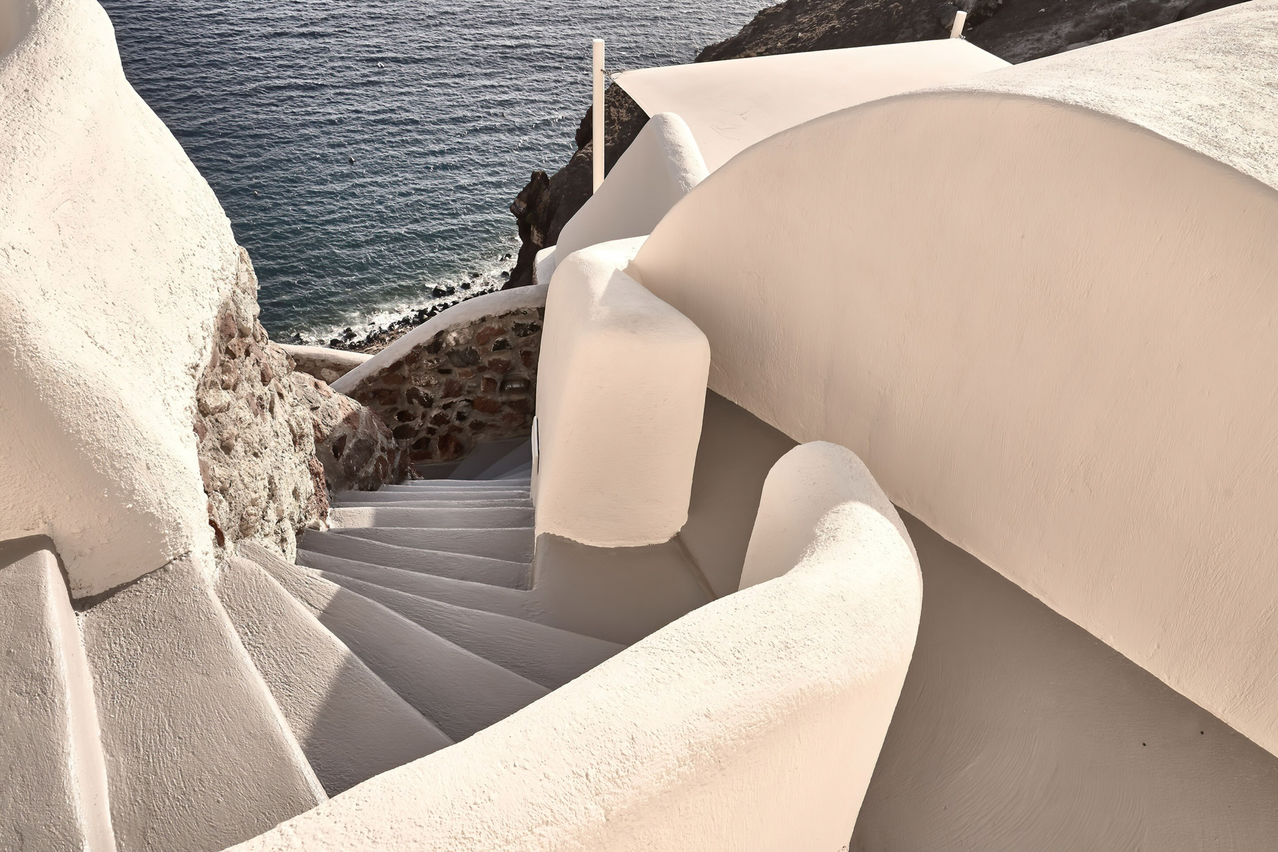 Mystique Hotel Santorini – Oia, Santorini Island, Greece - Cycladic Architecture Stair Detail