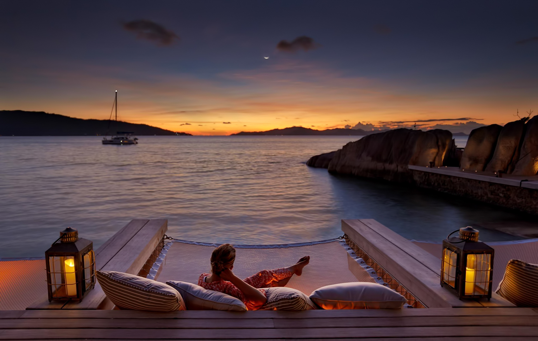 Six Senses Zil Pasyon Resort – Felicite Island, Seychelles – Koko Bar Lounge Sunset