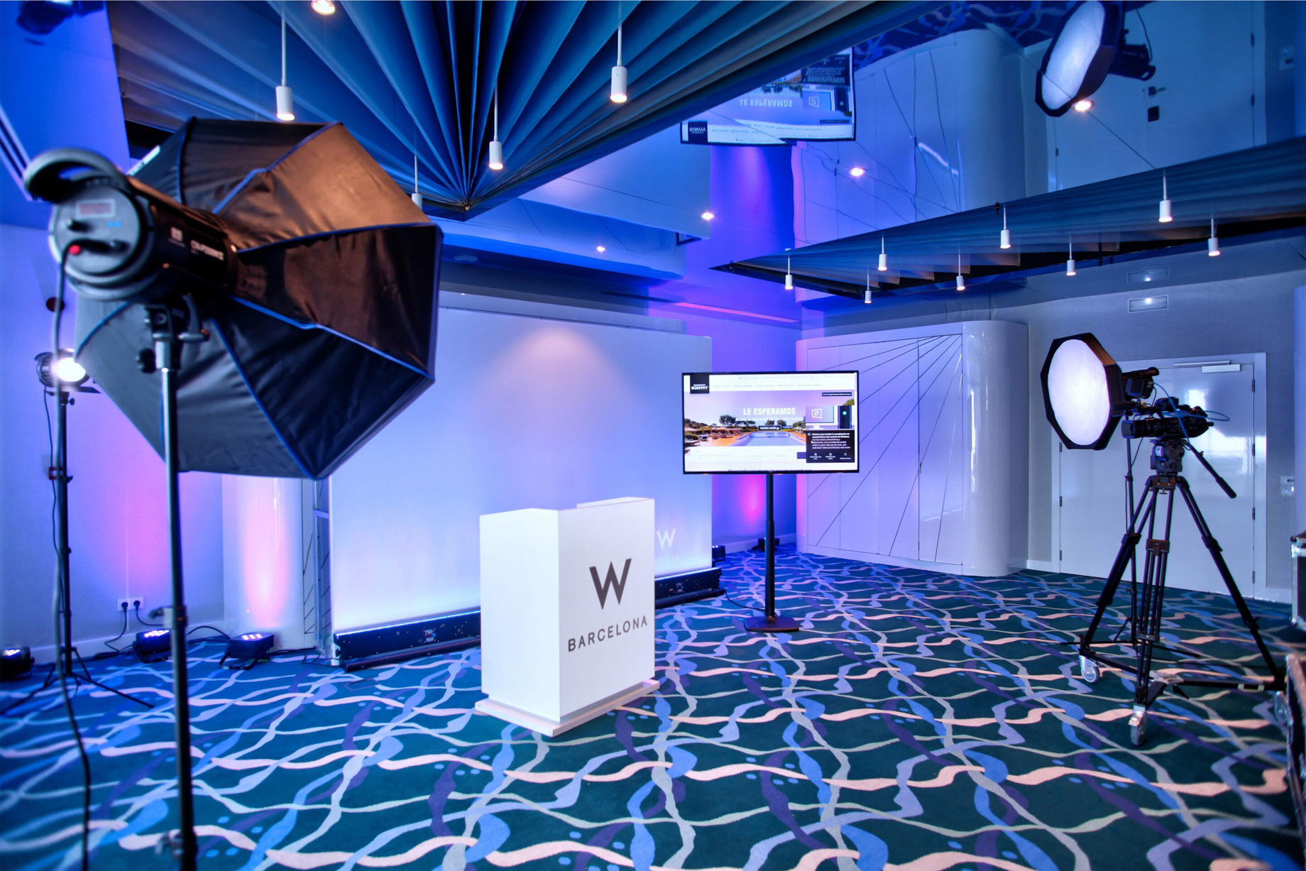 W Barcelona Hotel – Barcelona, Spain – Hybrid Meeting Studio