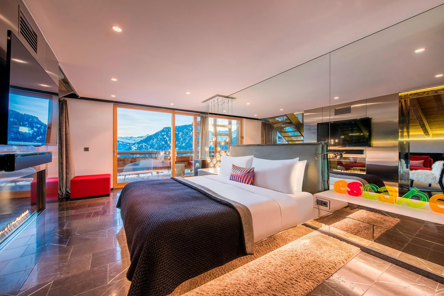 W Verbier Hotel – Verbier, Switzerland – WOW Suite Bedroom