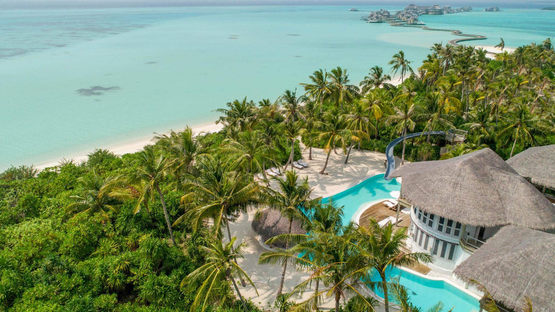 Soneva Jani Resort – Noonu Atoll, Medhufaru, Maldives – 4 Bedroom Island Reserve Villa Beachfront Aerial Resort View