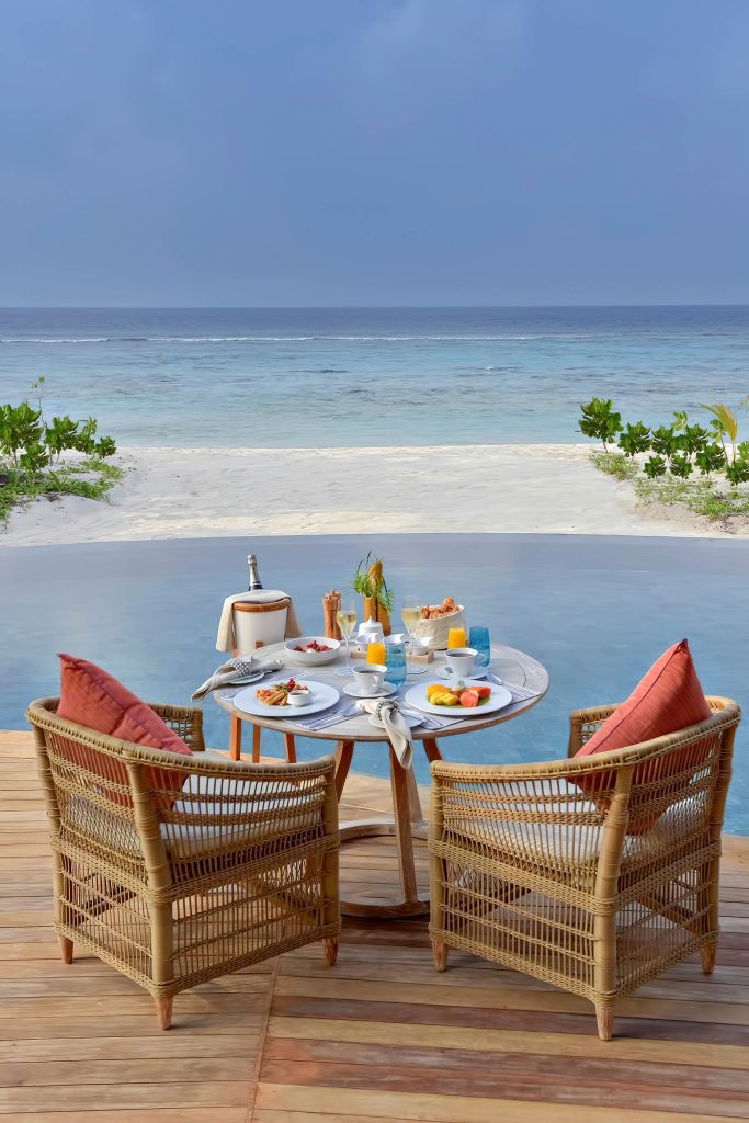 The Nautilus Maldives Resort - Thiladhoo Island, Maldives - Poolside Beachfront Dining