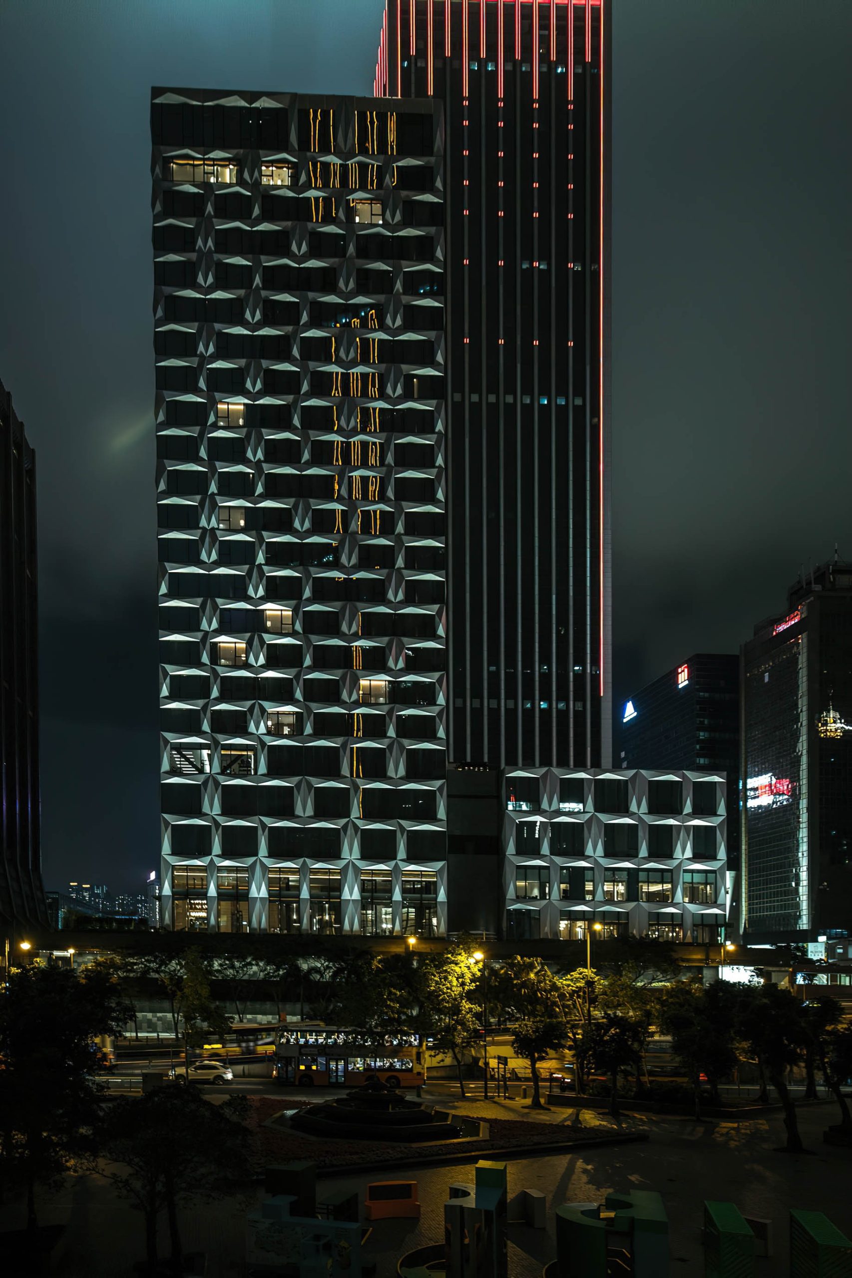 The St. Regis Hong Kong Hotel - Wan Chai, Hong Kong - Hotel Exterior Night View