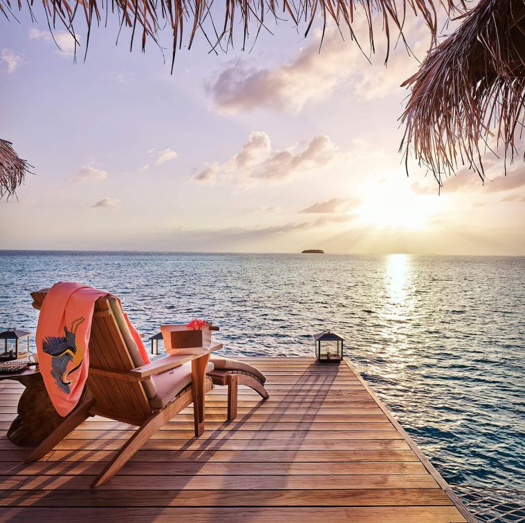 JOALI Maldives Resort - Muravandhoo Island, Maldives - Over Water Deck Chair Sunset