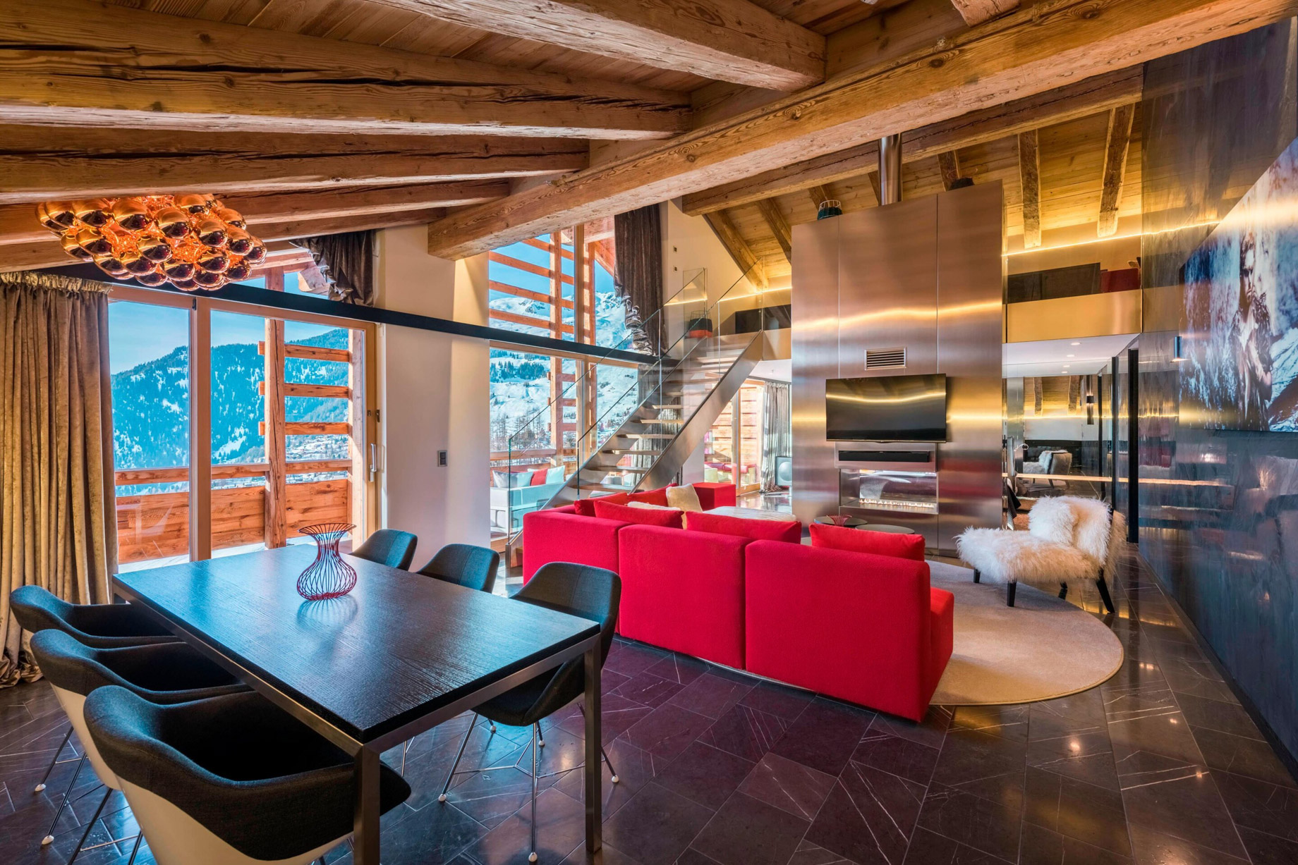 W Verbier Hotel - Verbier, Switzerland - WOW Suite Lounge Area