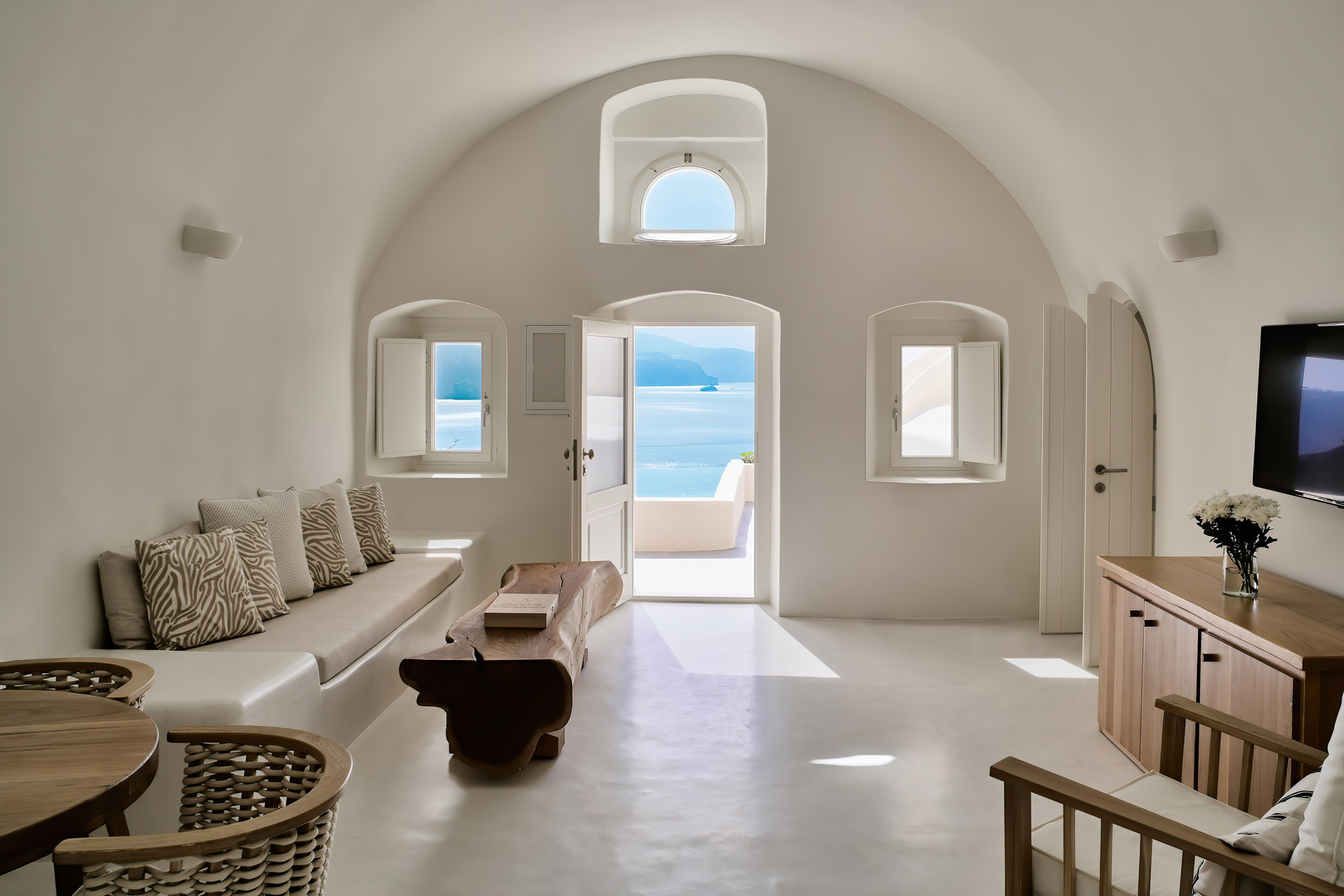 Mystique Hotel Santorini – Oia, Santorini Island, Greece – Holistic Villa Living Room