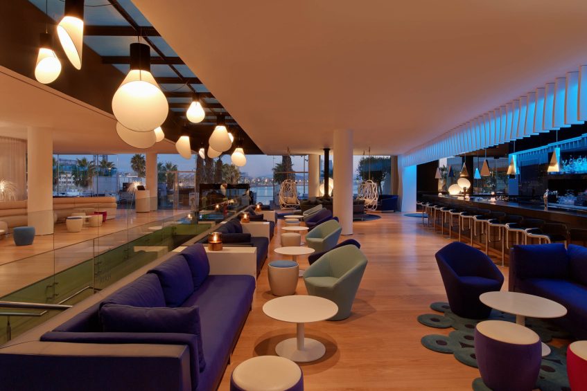 W Barcelona Hotel - Barcelona, Spain - W Lounge and W Bar Lounge Seating
