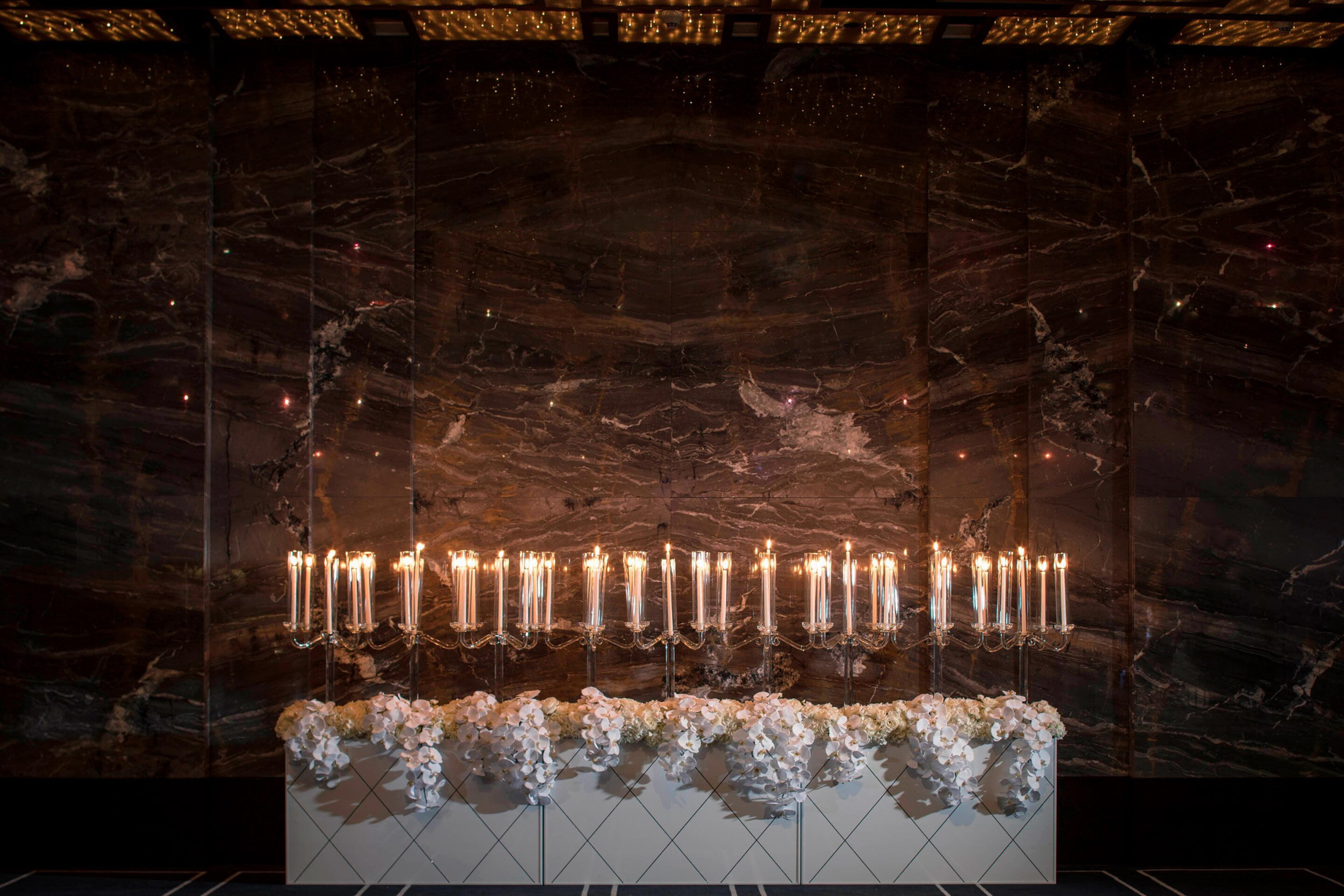 W South Beach Hotel - Miami Beach, FL, USA - Great Room Candle Light Setup