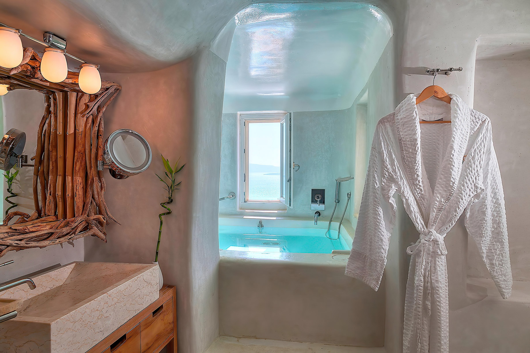 Mystique Hotel Santorini – Oia, Santorini Island, Greece – Villa Bathroom