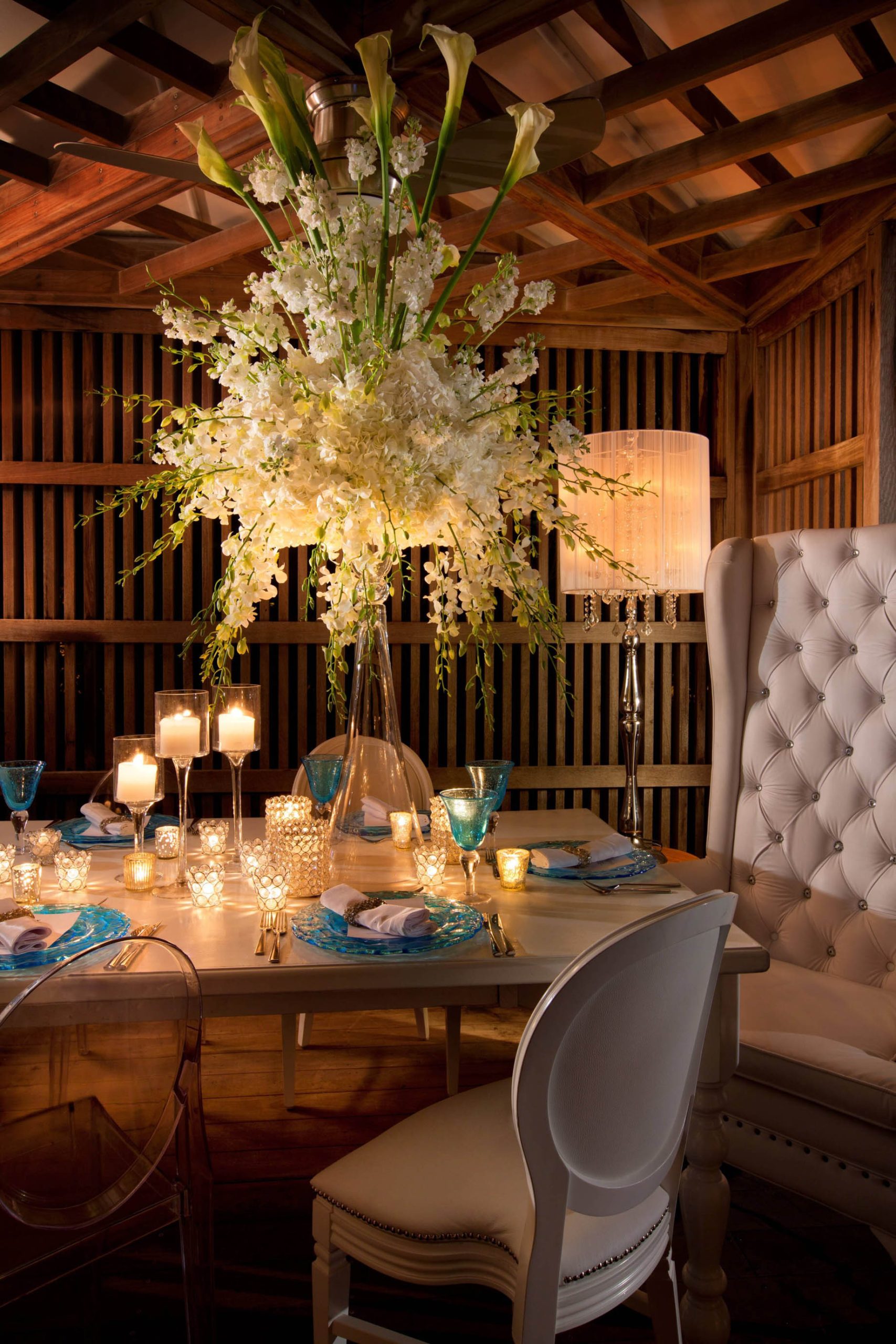 W South Beach Hotel – Miami Beach, FL, USA – Reception Setup Cabana at WET Decor
