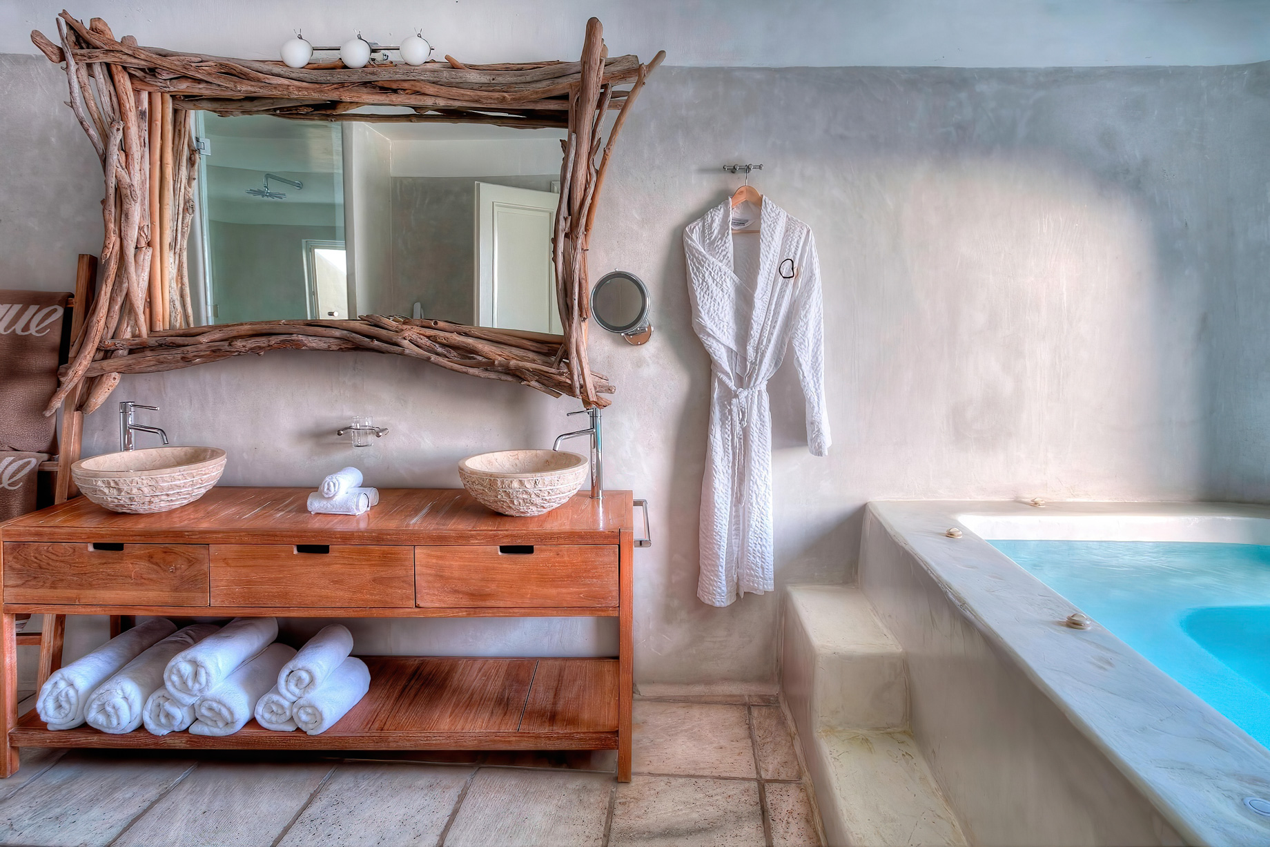 Mystique Hotel Santorini – Oia, Santorini Island, Greece – Villa Bathroom