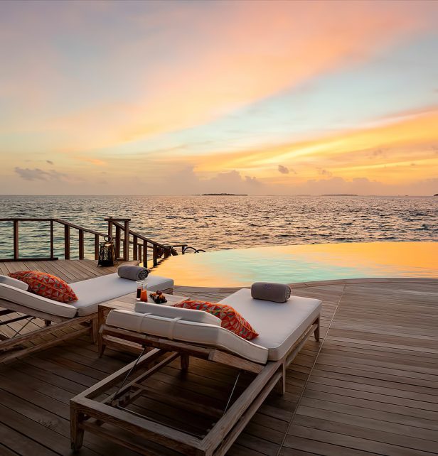 The Nautilus Maldives Resort - Thiladhoo Island, Maldives - Overwater Residence Lounge Chairs Sunset