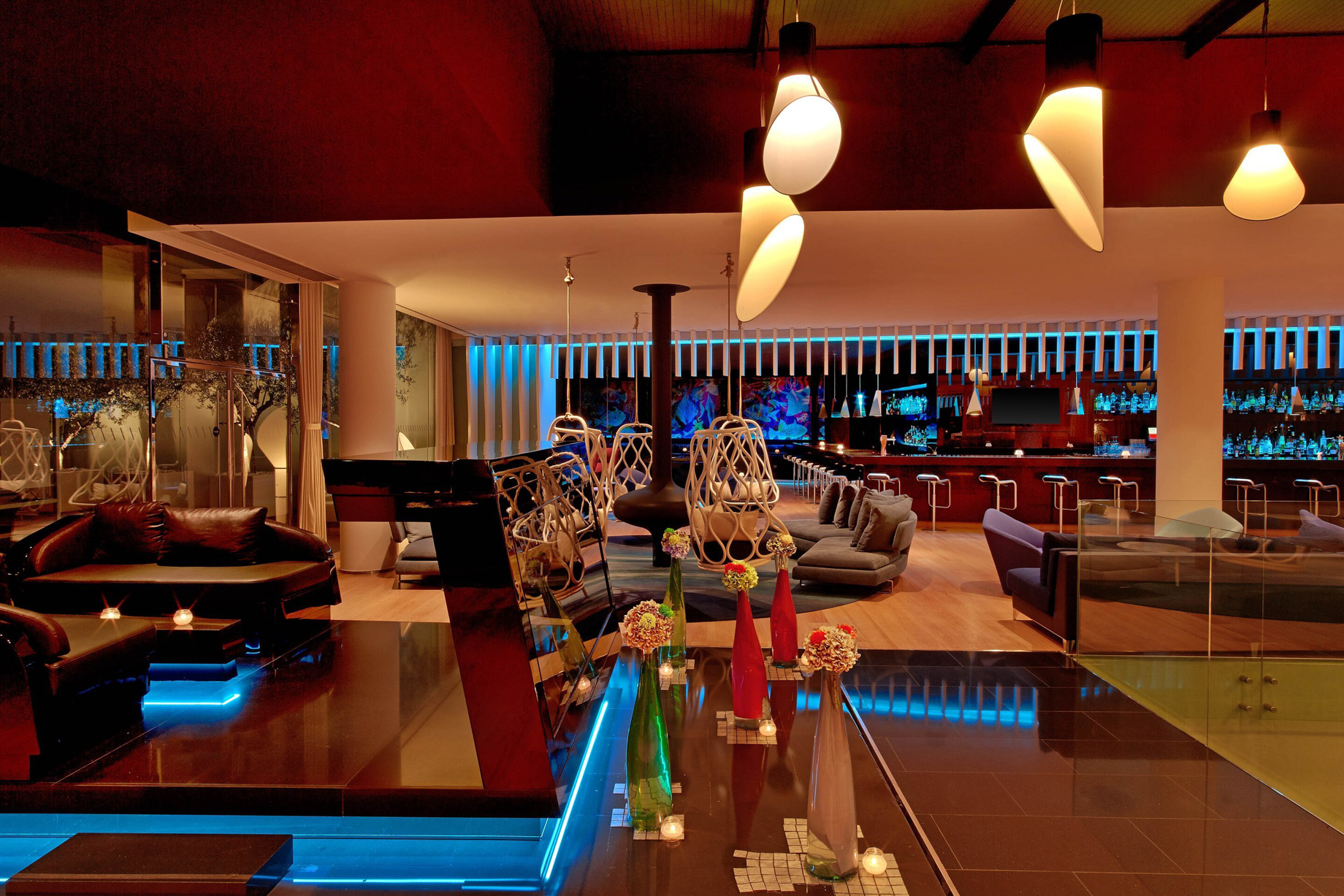 W Barcelona Hotel - Barcelona, Spain - W Lounge and W Bar Seating