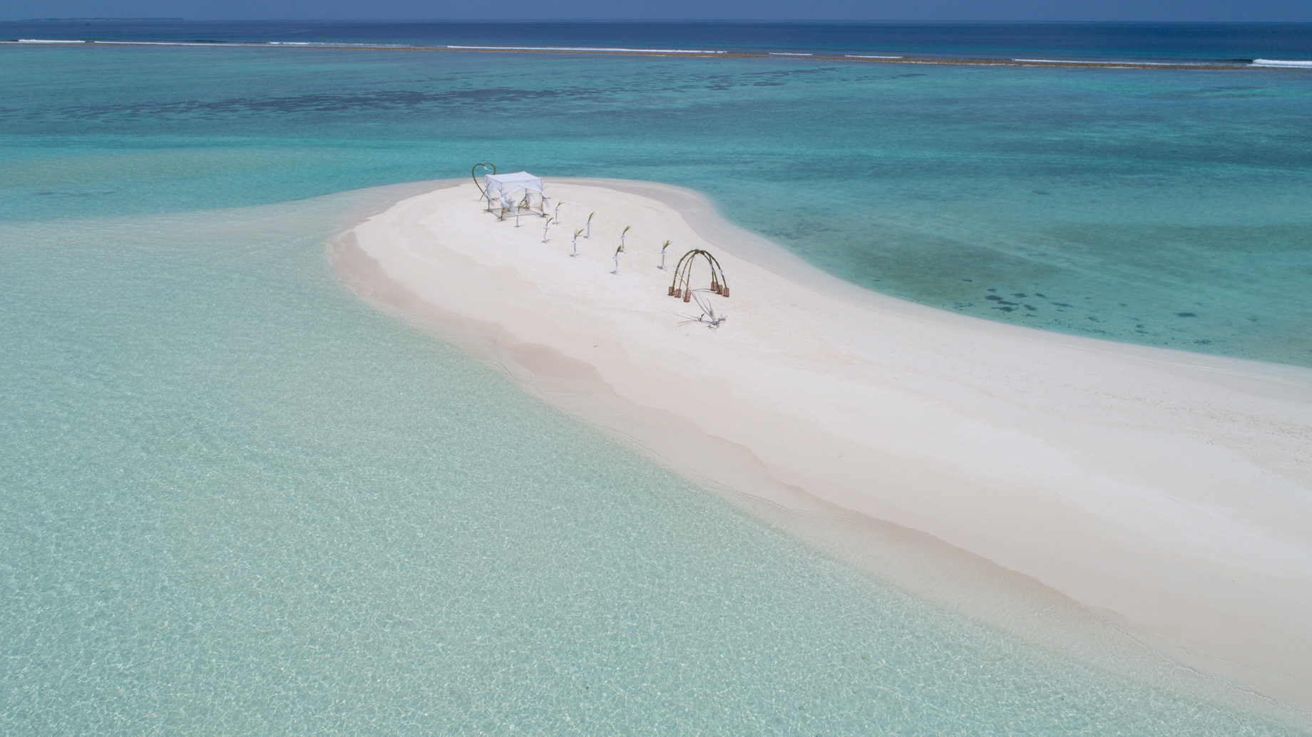 Soneva Jani Resort – Noonu Atoll, Medhufaru, Maldives – White Sand Tropical Beach Wedding Aerial