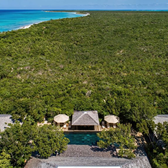 Amanyara Resort - Providenciales, Turks and Caicos Islands - Villa Pool Aerial View