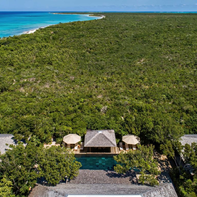 Amanyara Resort – Providenciales, Turks and Caicos Islands – Villa Pool Aerial View