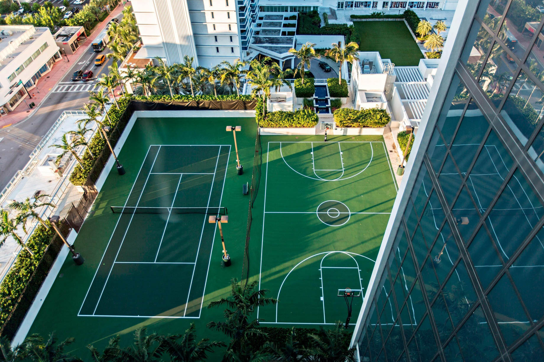 W South Beach Hotel – Miami Beach, FL, USA – SWING Rooftop Tennis Court