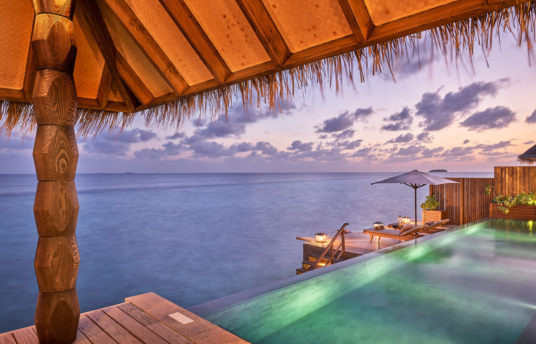 JOALI Maldives Resort – Muravandhoo Island, Maldives – Over Water Pool Sunset