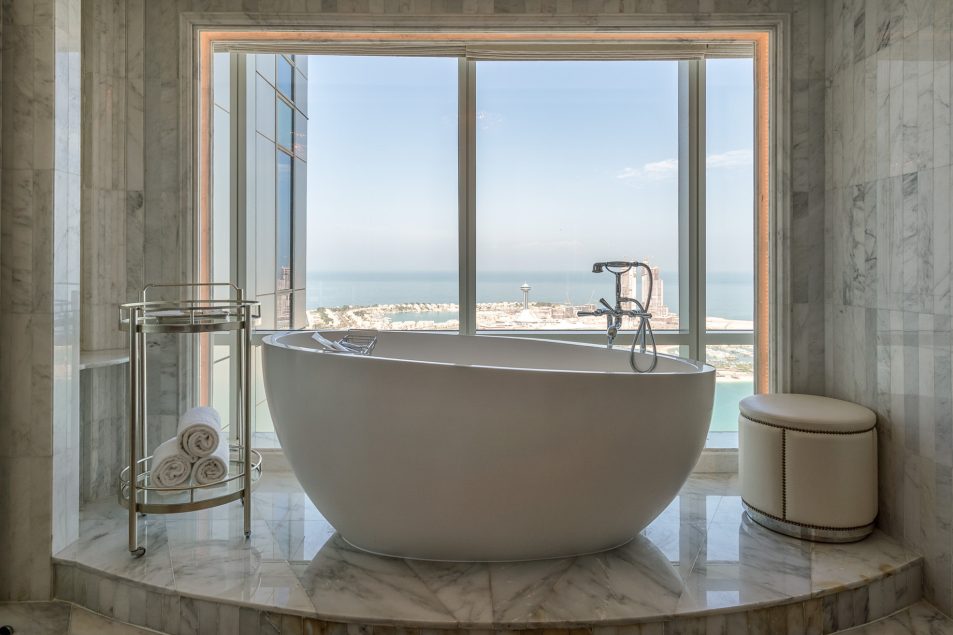 The St. Regis Abu Dhabi Hotel - Abu Dhabi, United Arab Emirates - Bathtub Ocean View