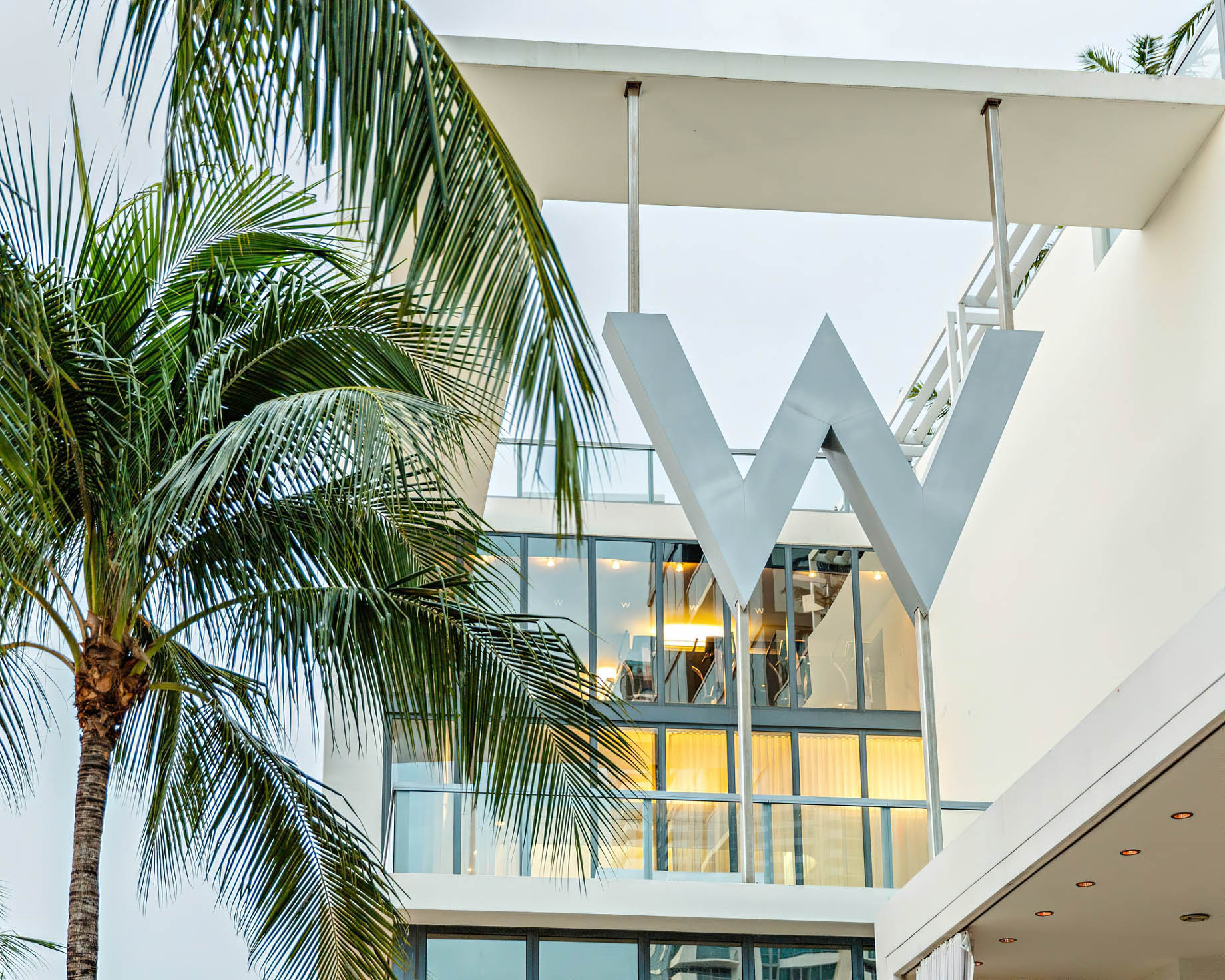 W South Beach Hotel - Miami Beach, FL, USA - W Sign Detail