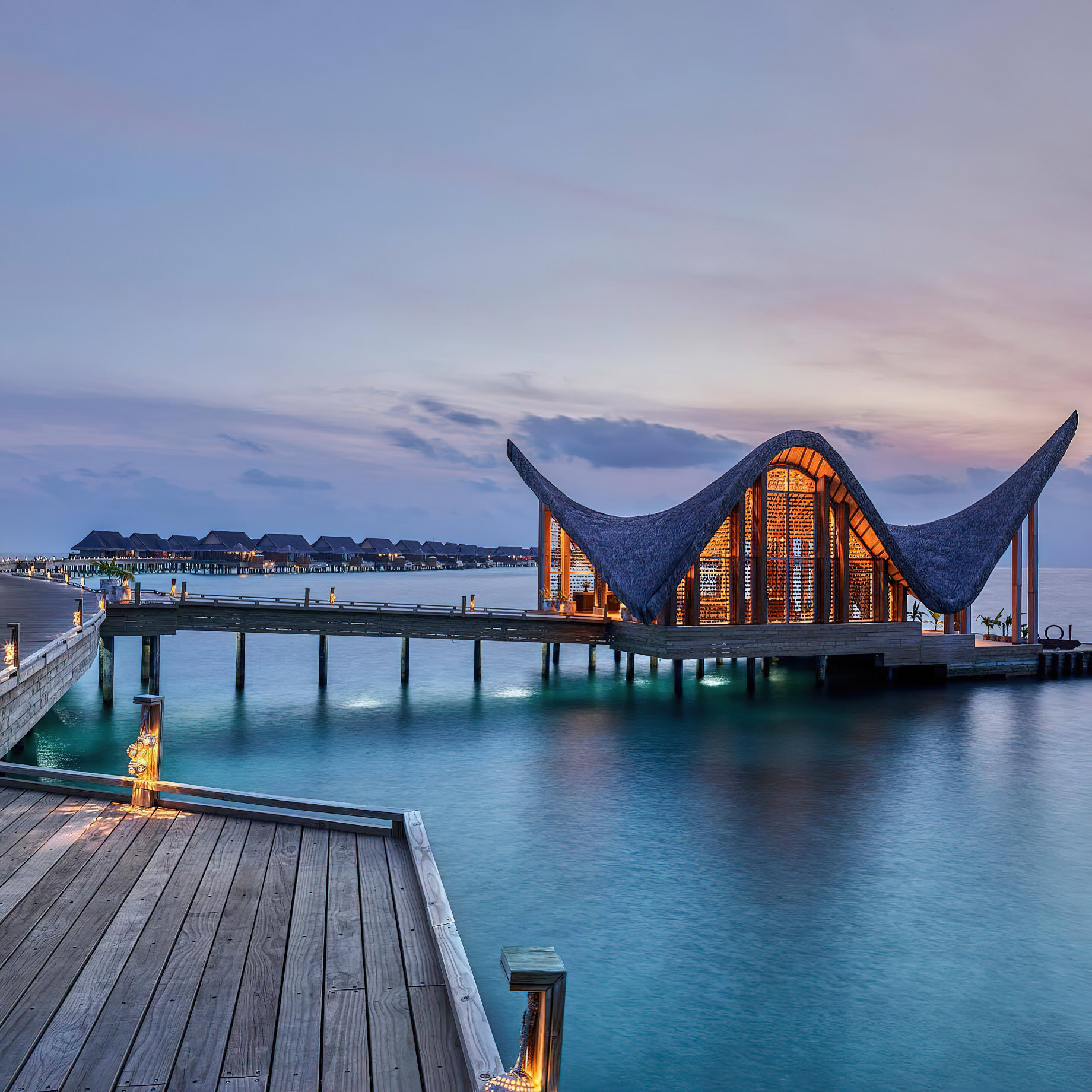 JOALI Maldives Resort - Muravandhoo Island, Maldives - Arrival Jetty Dusk