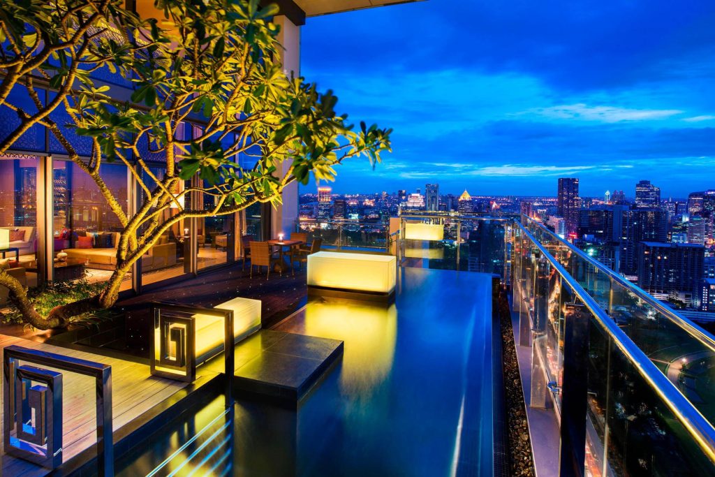 The St. Regis Bangkok Hotel - Bangkok, Thailand - The Owner's Penthouse Pool at Night