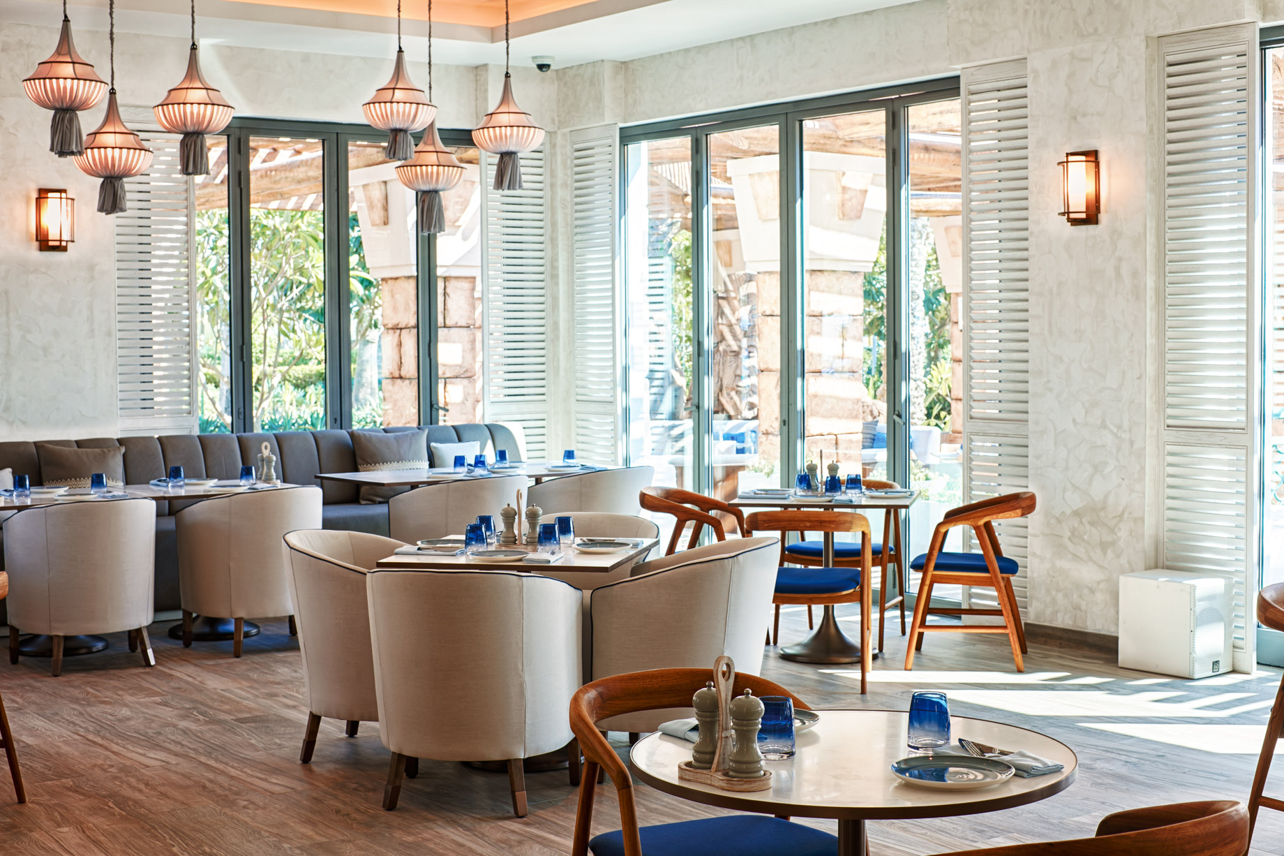 Atlantis The Palm Resort – Crescent Rd, Dubai, UAE – White Beach and Restaurant Interior