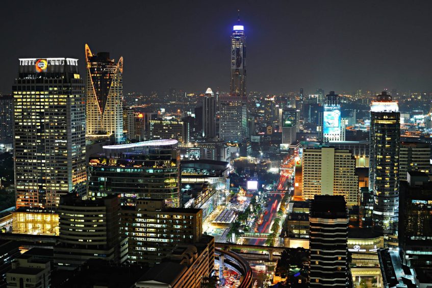 The St. Regis Bangkok Hotel - Bangkok, Thailand - Guest Room Night City View