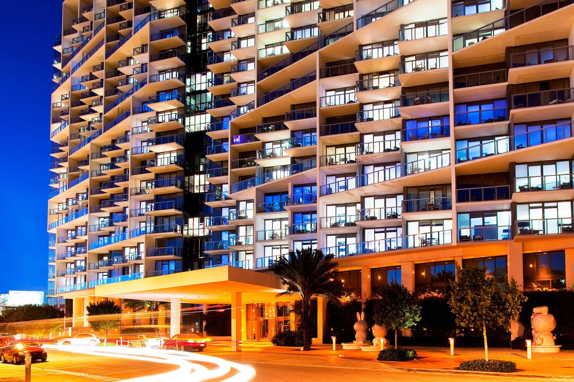 W South Beach Hotel – Miami Beach, FL, USA – Hotel Entrance Night