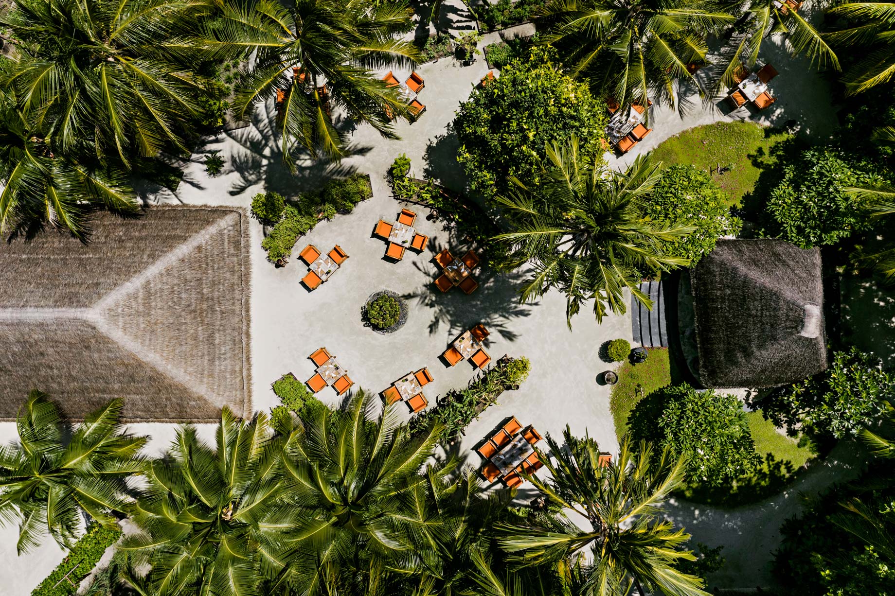 One&Only Reethi Rah Resort - North Male Atoll, Maldives - Botanica Restaurant Aerial