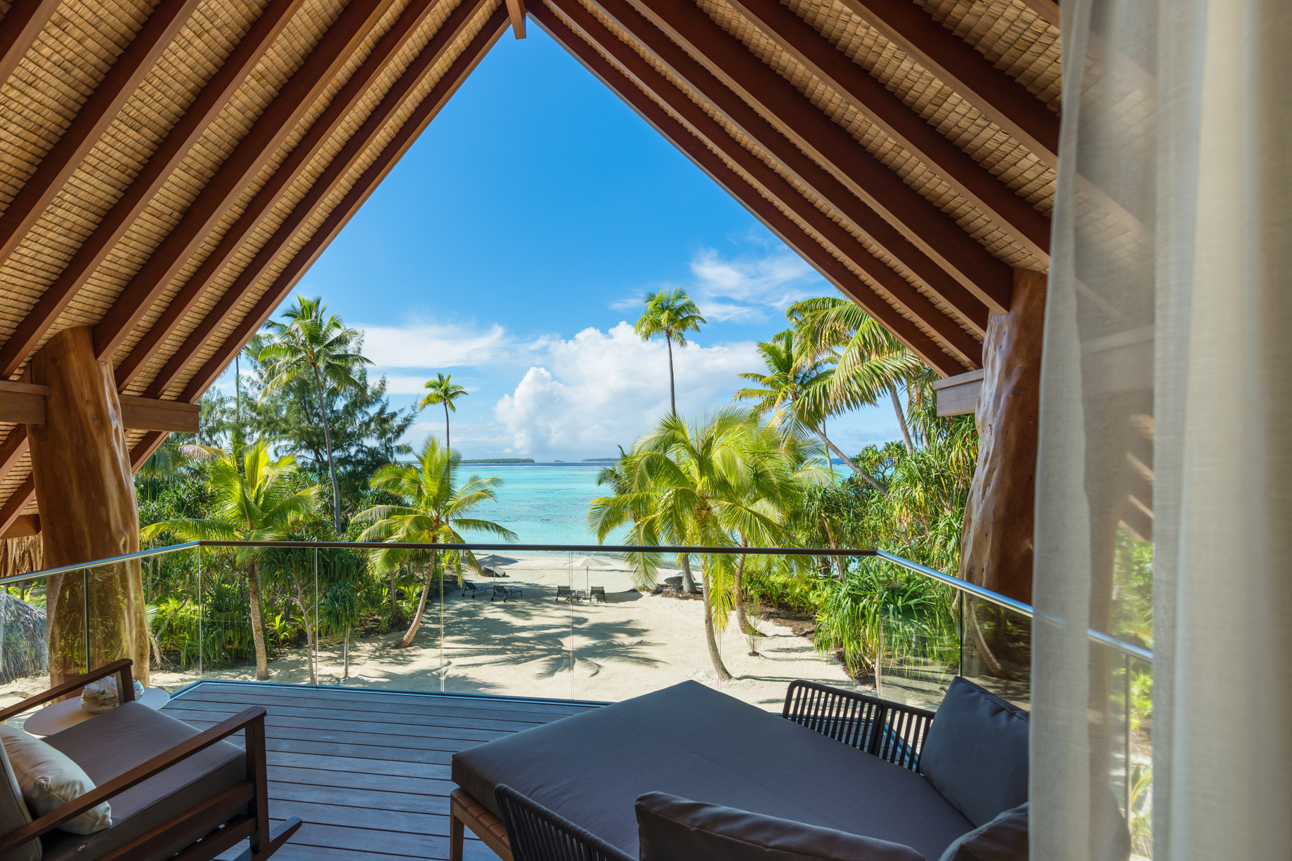 The Brando Resort – Tetiaroa Private Island, French Polynesia – The Brando Residence Master Bedroom Deck Ocean View