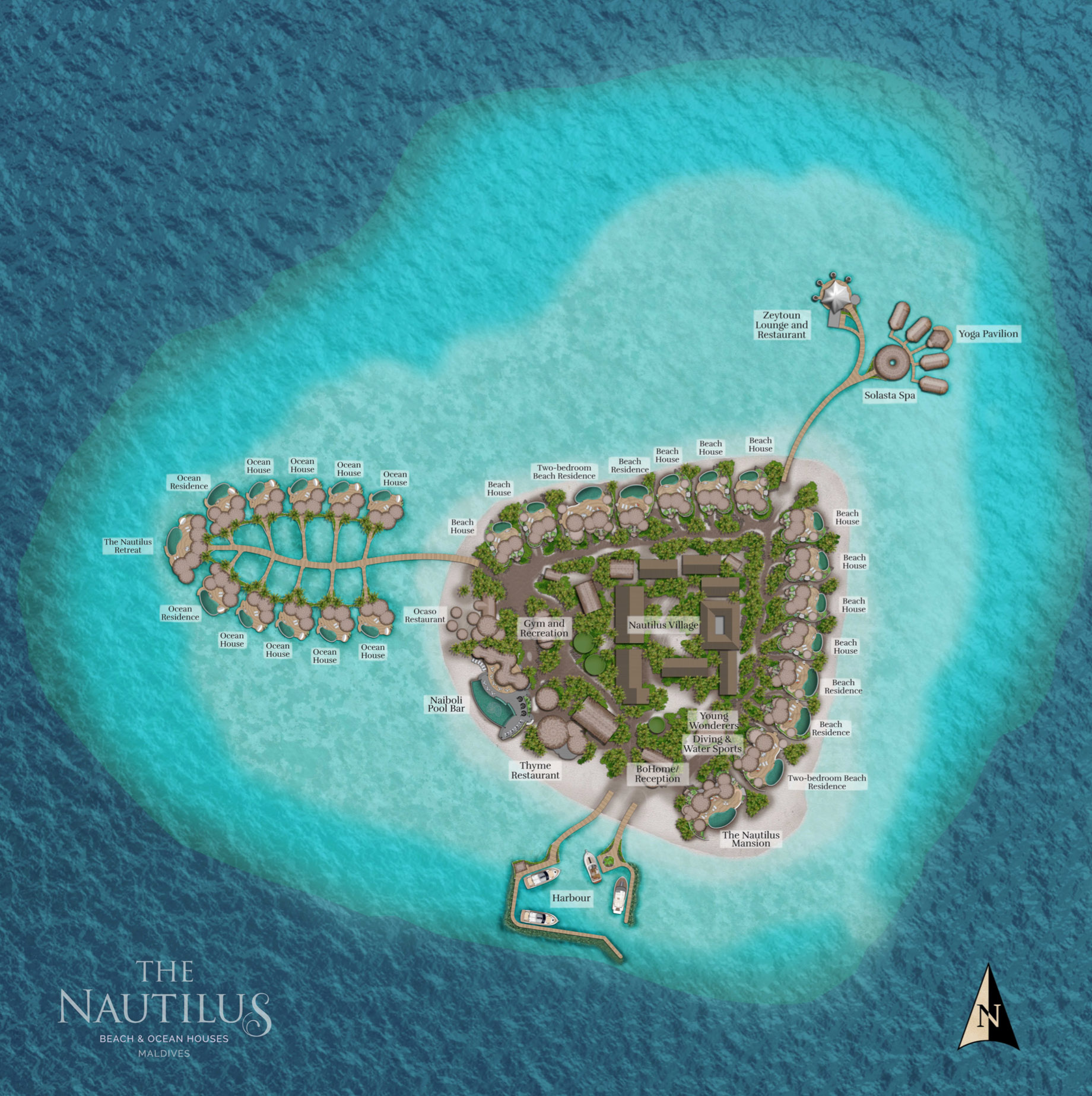The Nautilus Maldives Resort – Thiladhoo Island, Maldives – Map